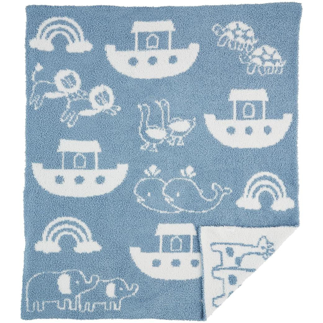 Mud Pie Noah's Ark Chenille Blanket