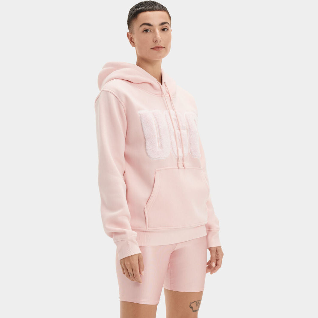 Ugg Rey Fuzzy Logo Hoodie | Lotus Blossom