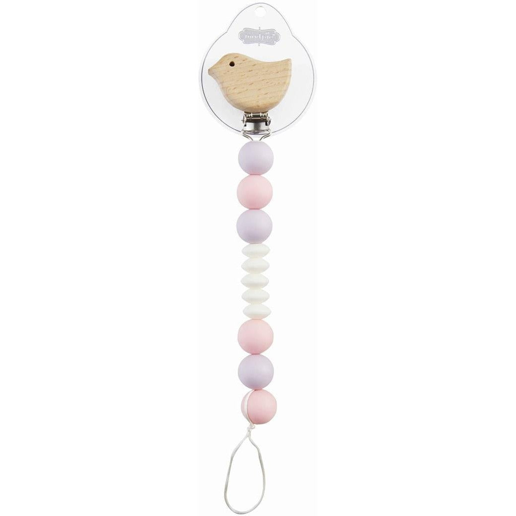 Mud Pie Bird Wood & Silicone Pacy Clip