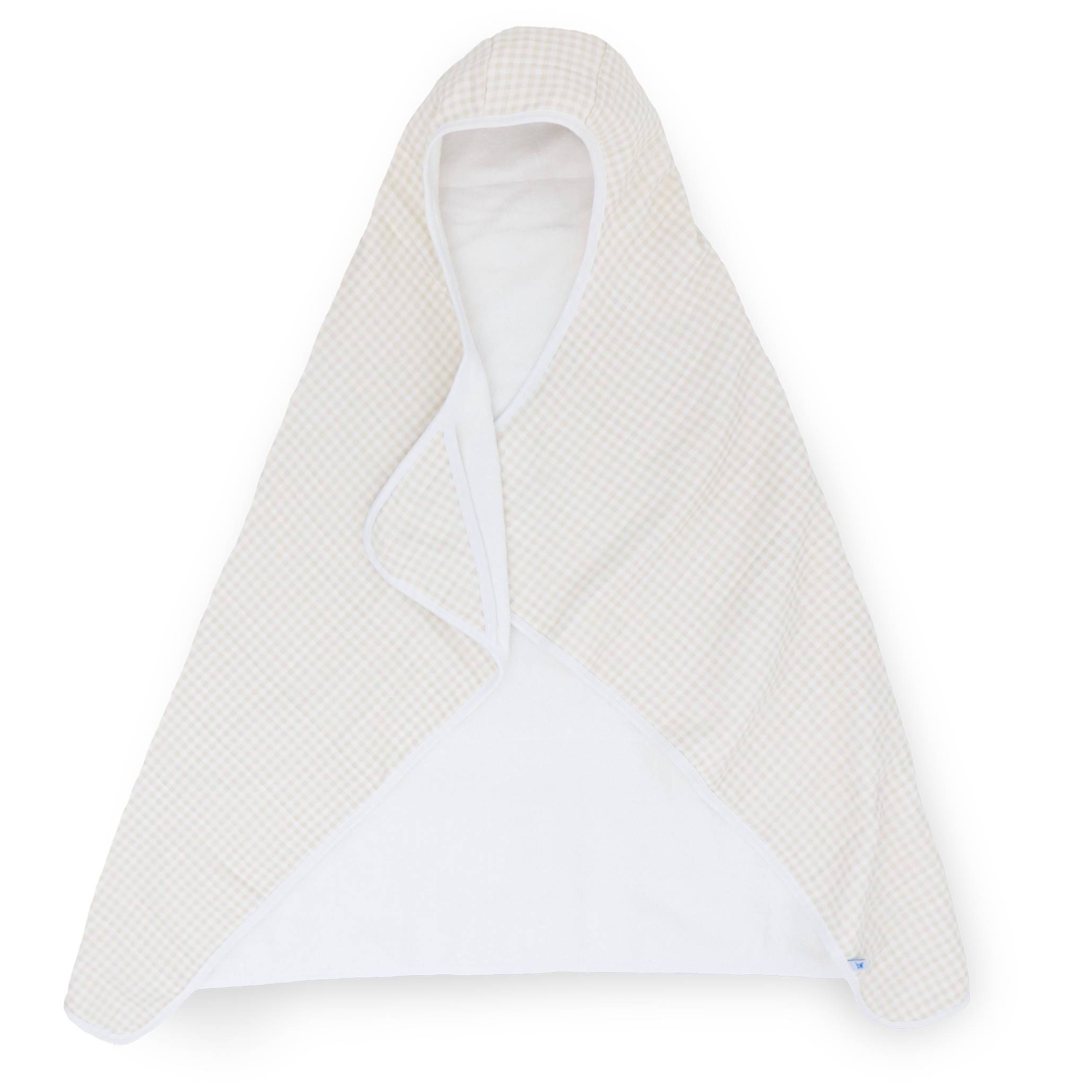 Little Unicorn Toddler Hooded Towel | Tan Gingham