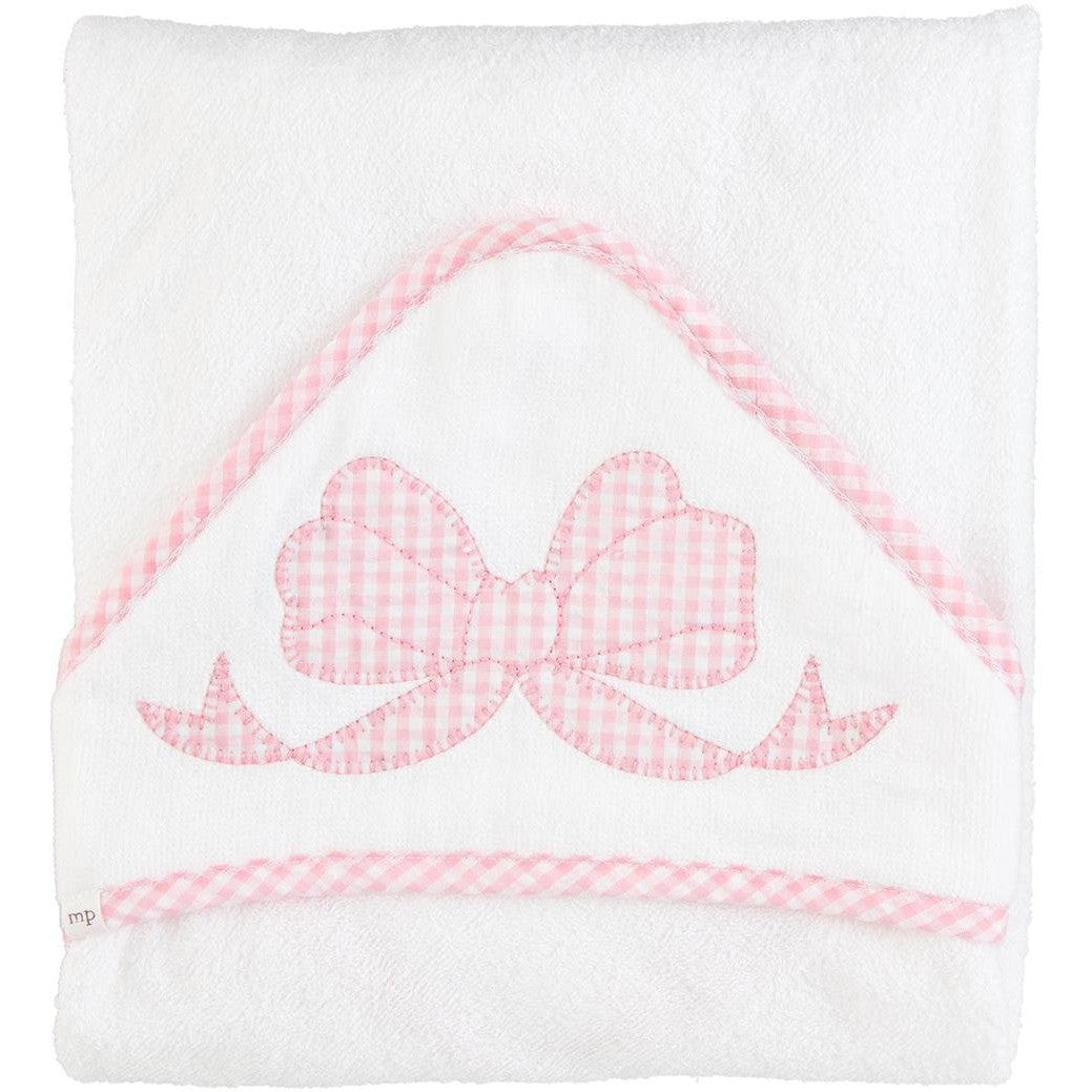 Mud Pie Bow Applique Hooded Towel