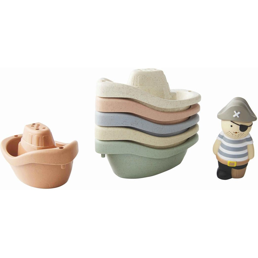 Mud Pie Pirate Stacking Boat Toy Set