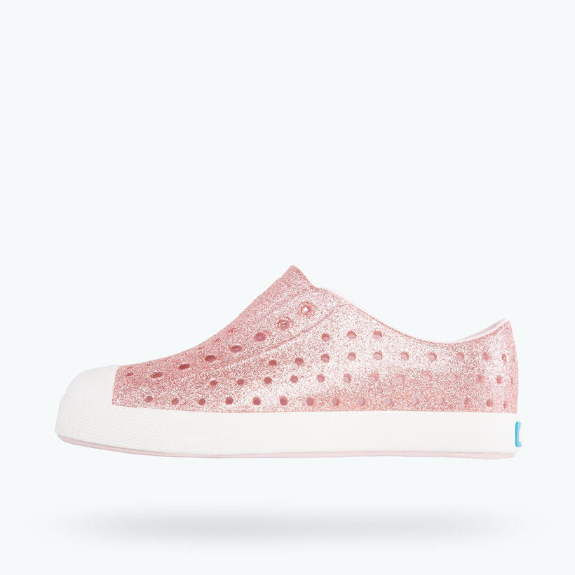 Native Jefferson Bling Kids | Milk Pink Bling / Shell White