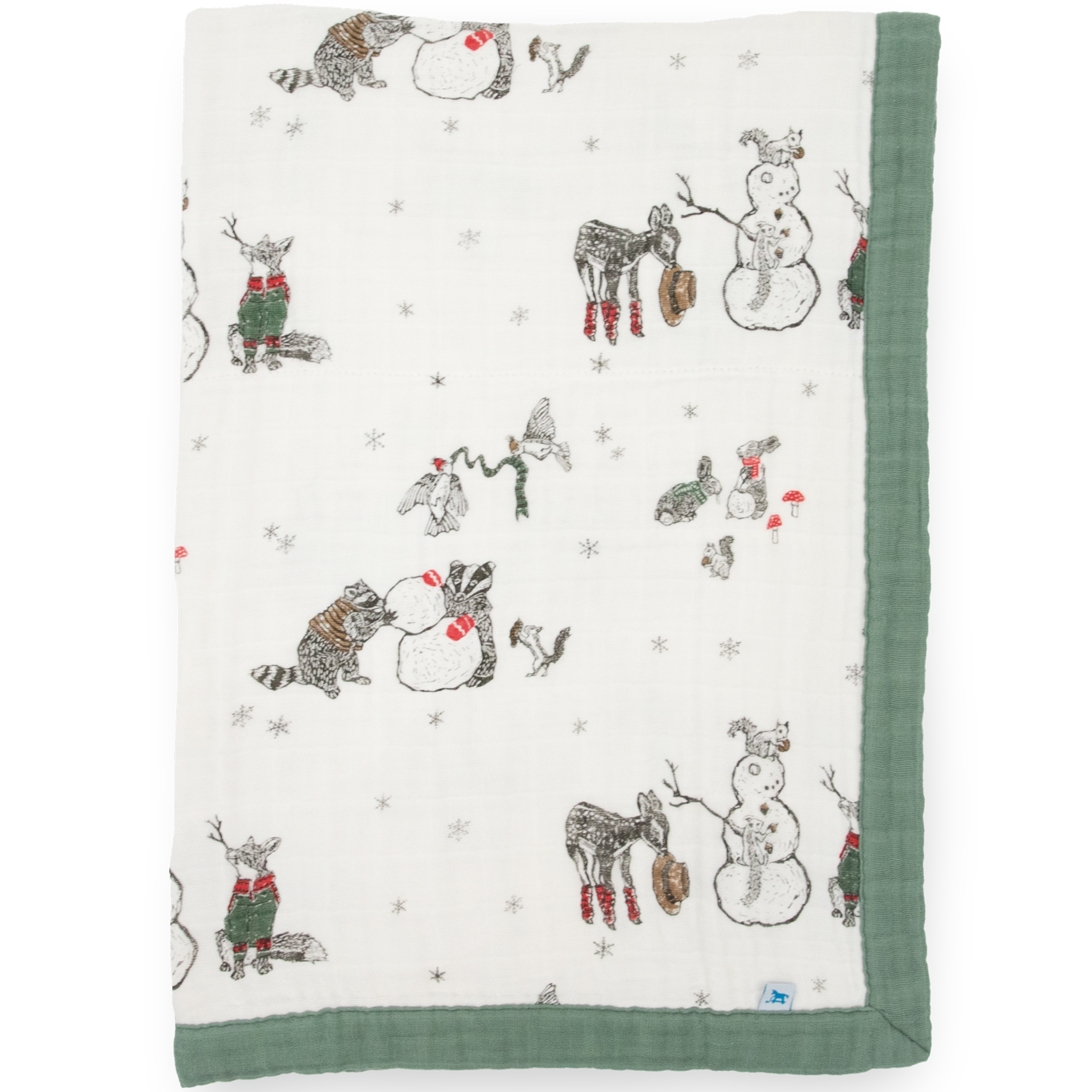 Little Unicorn Cotton Muslin Baby Quilt | Snow Day