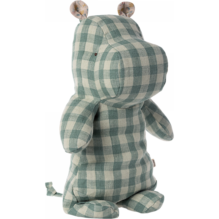 Maileg Safari Friends Medium Hippo, Check