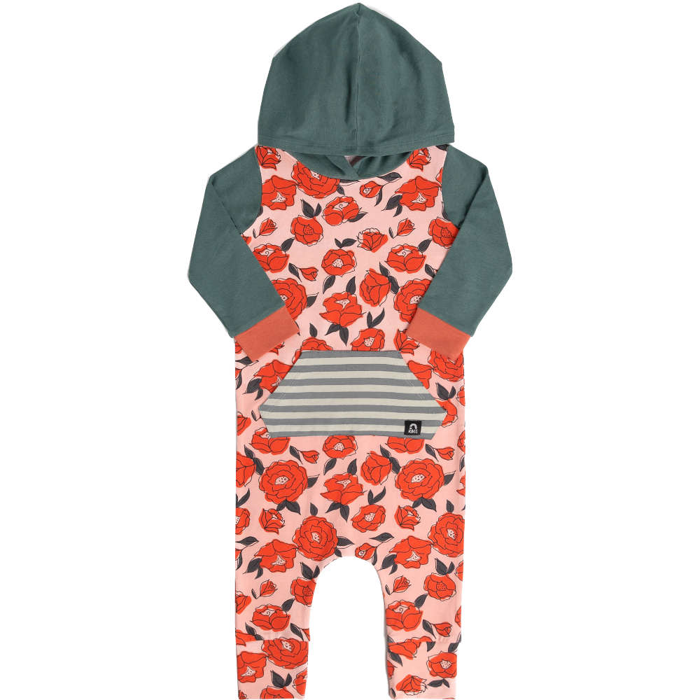 3/4 Sleeve Hooded Pocket Rag - Roses Are Red By RAGS