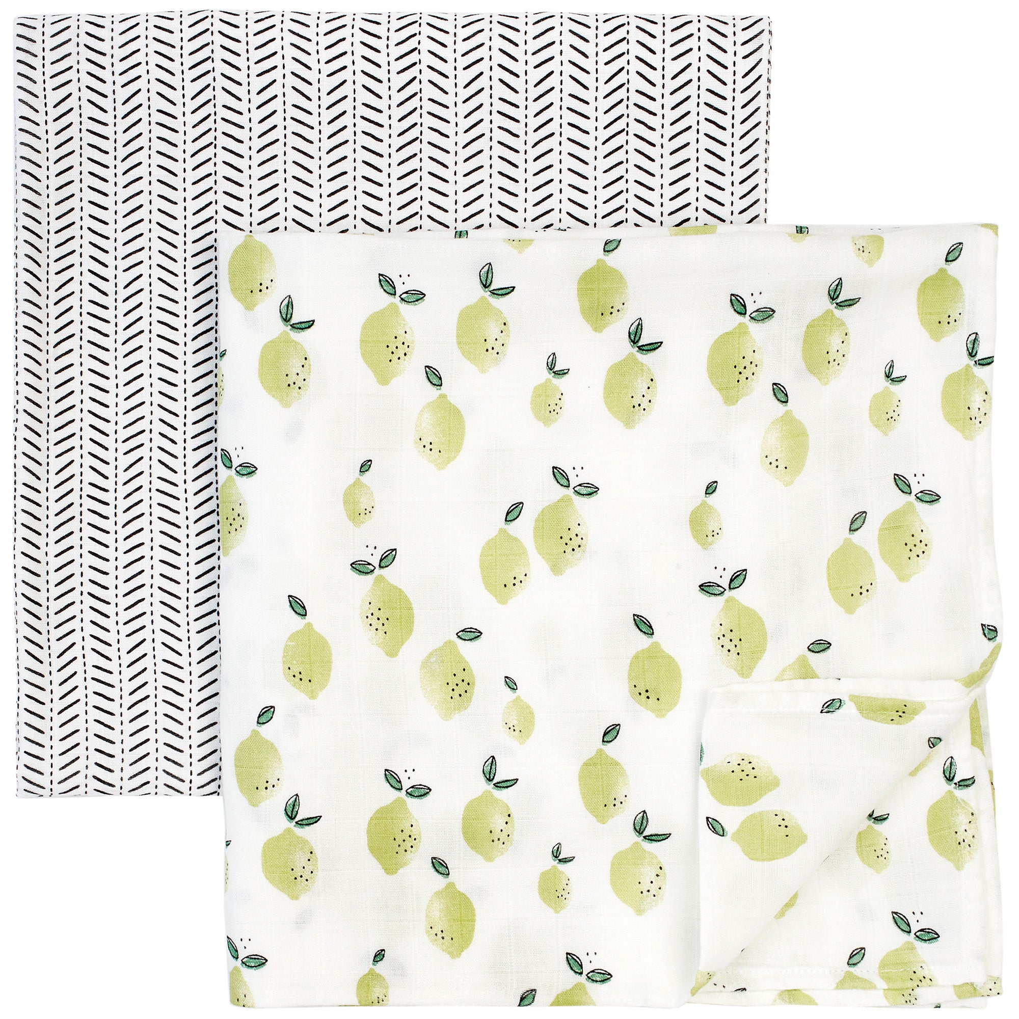 Petit Lem 2-Pack Swaddle Blankets Lime