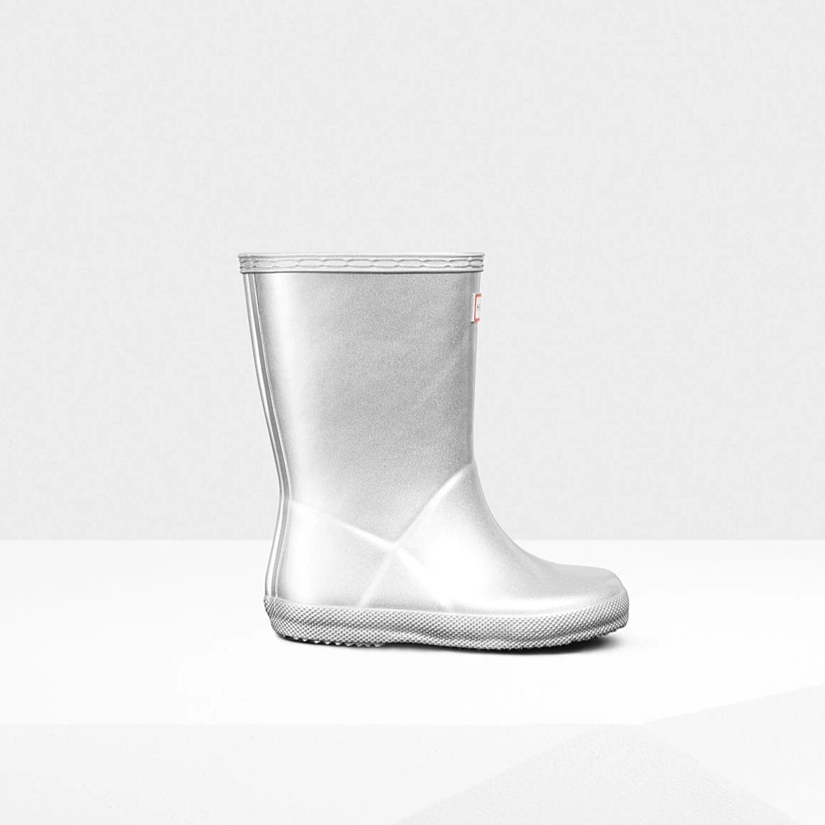 Original Kids First Classic Metallic Rain Boots in Silver by Hunter Boots