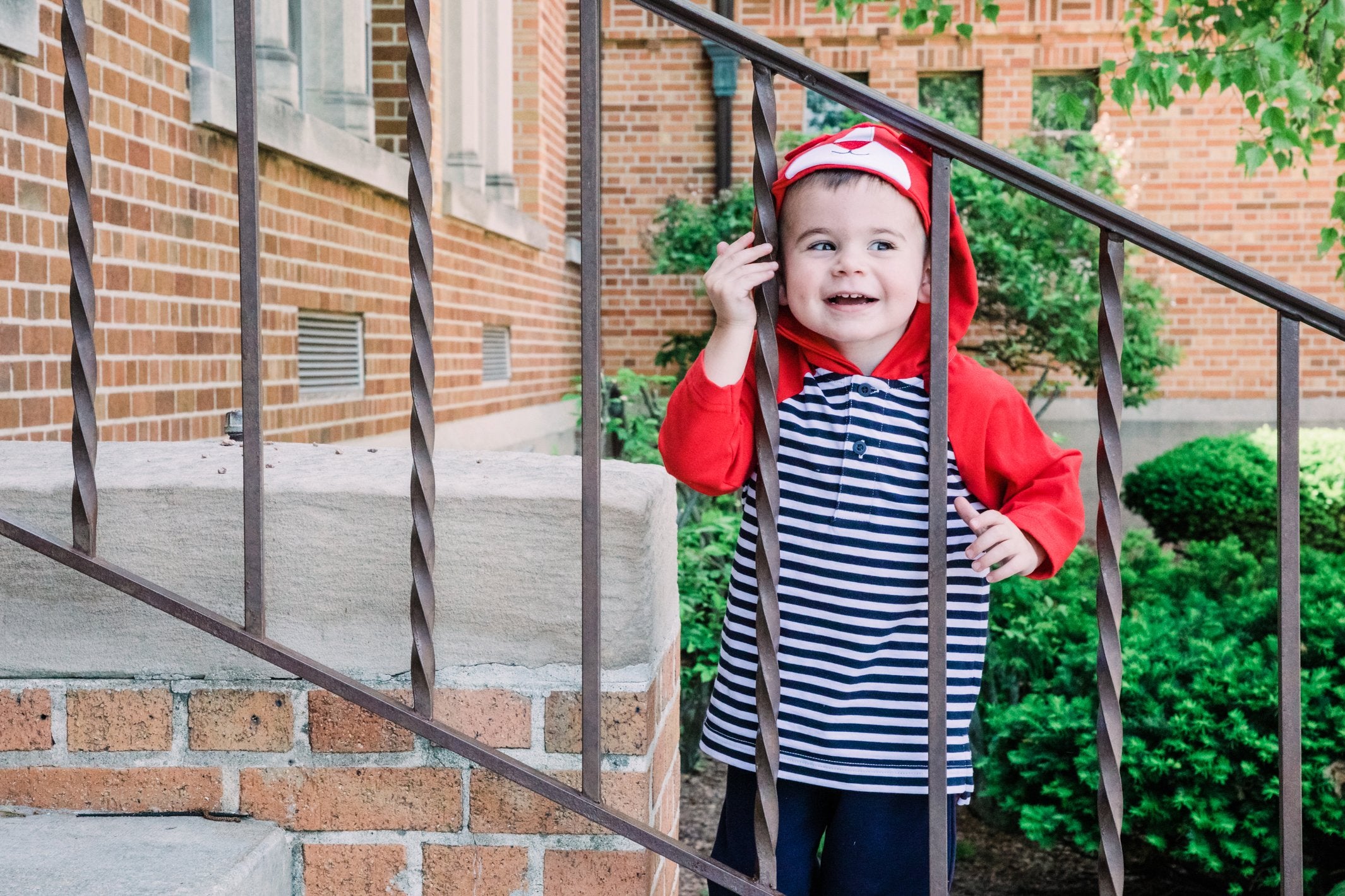 Florence Eiseman Stripe Tiger Hoodie