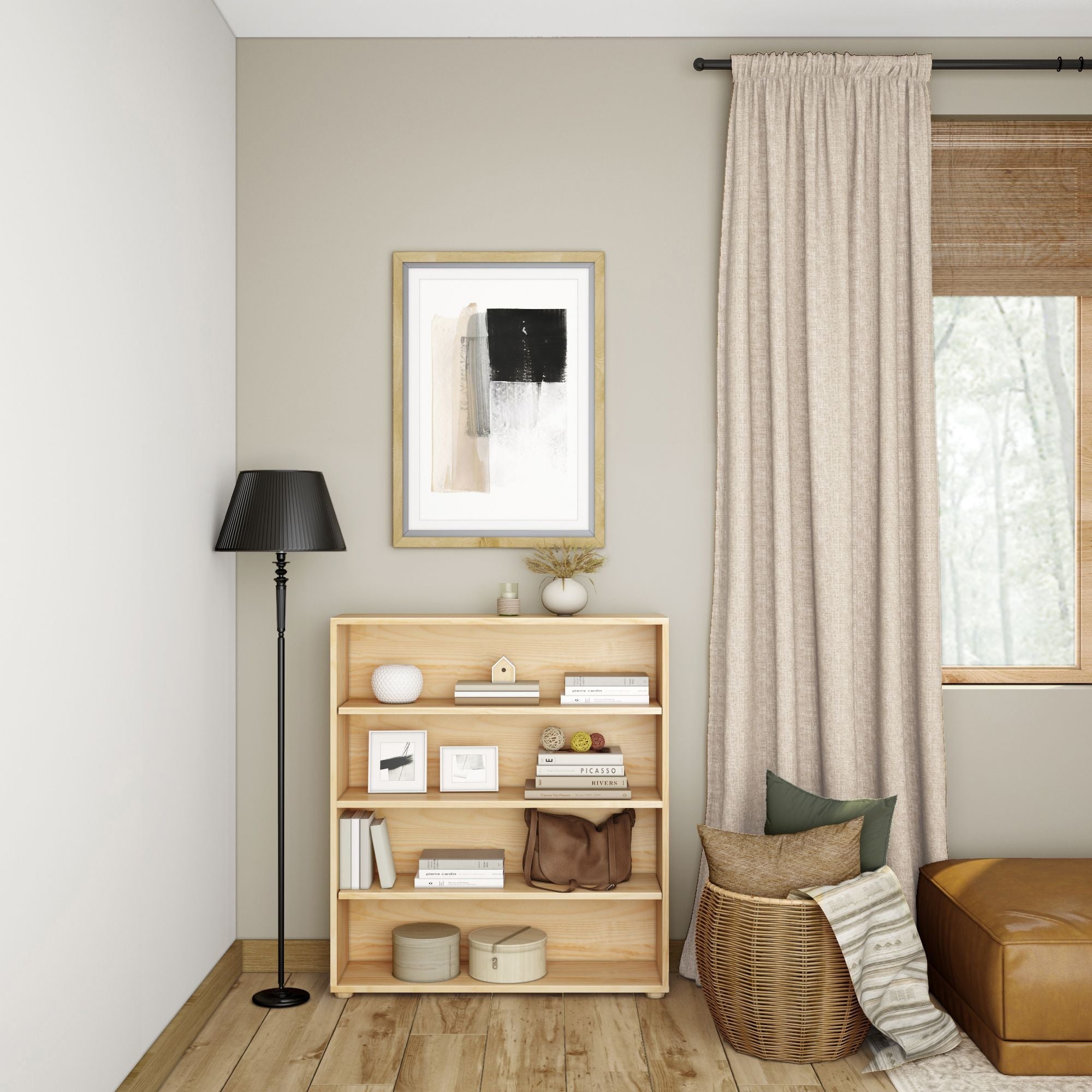 Maxtrix Wide 4 Shelf Bookcase