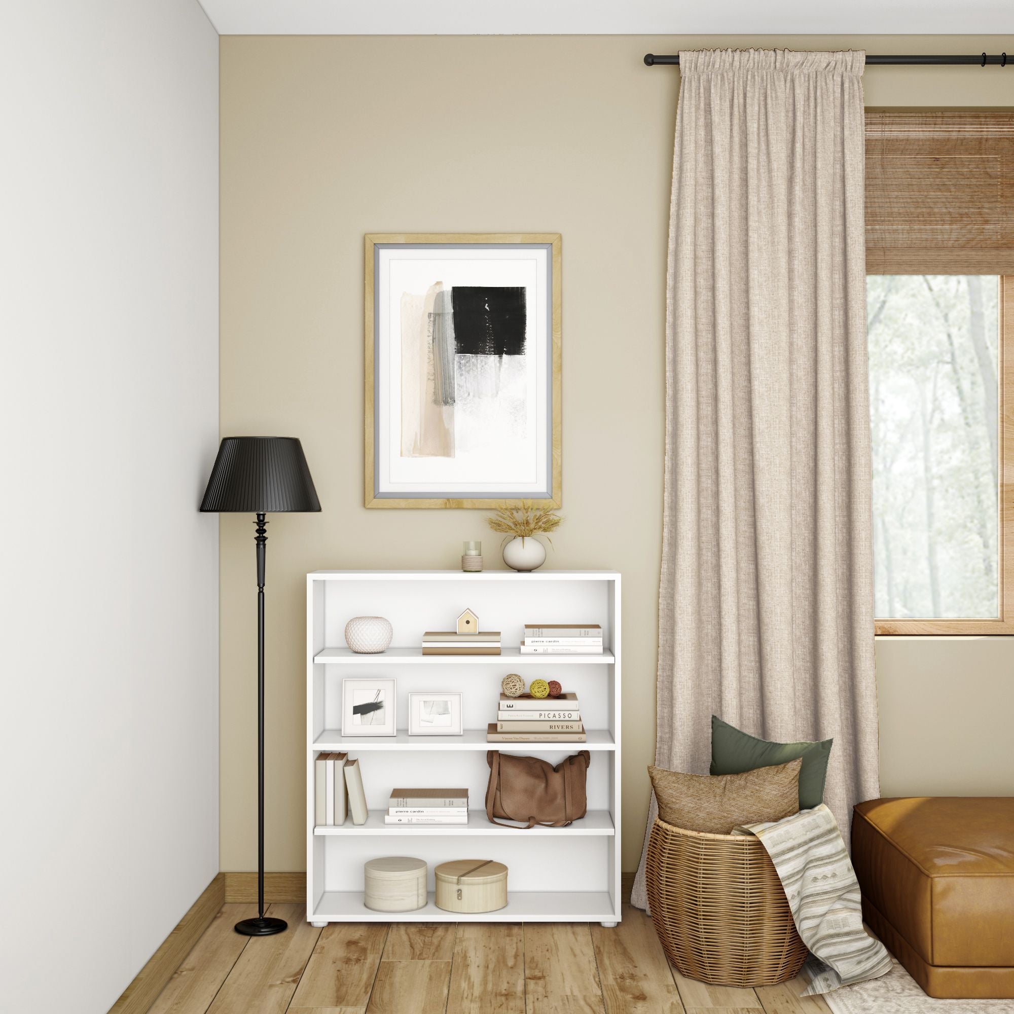 Maxtrix Wide 4 Shelf Bookcase