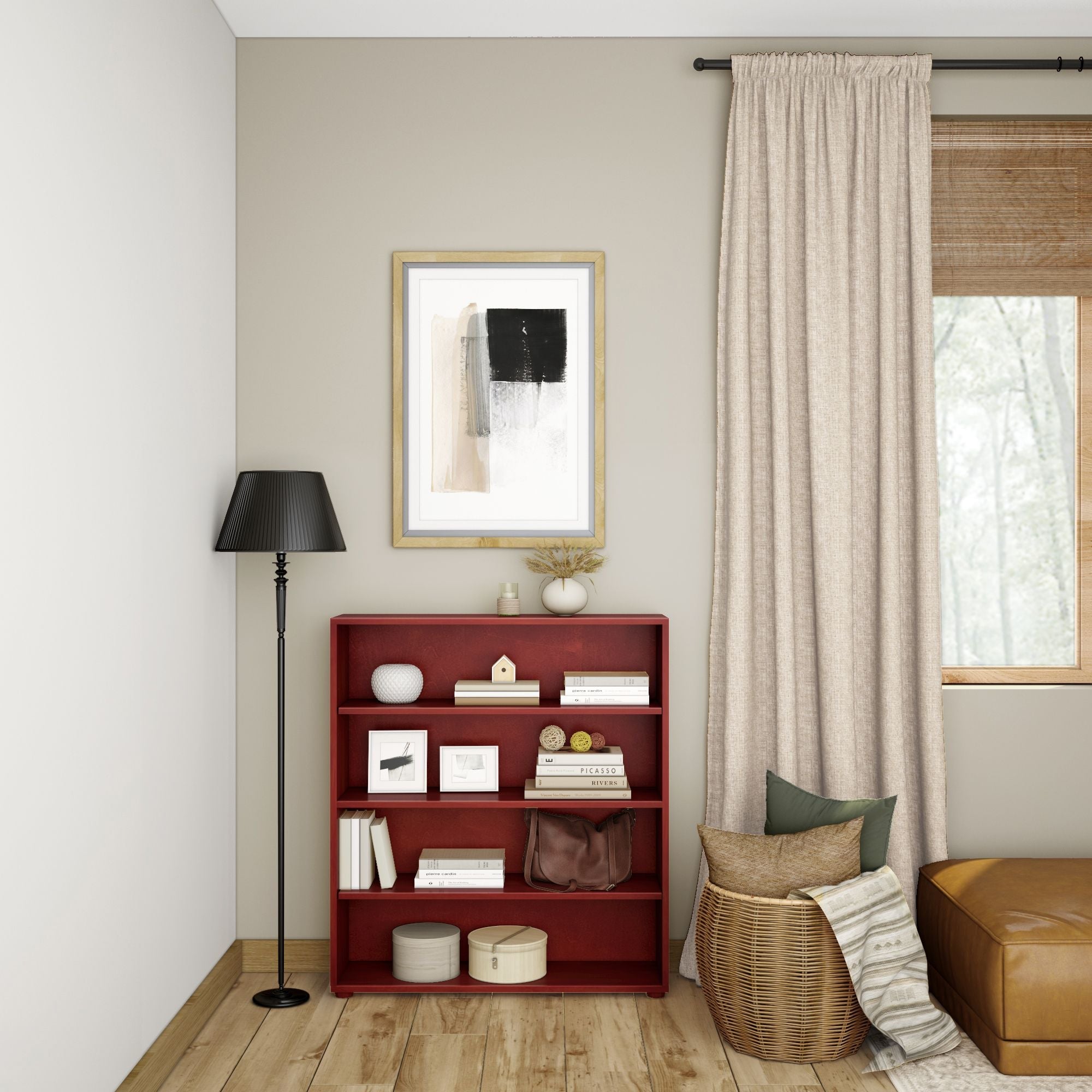 Maxtrix Wide 4 Shelf Bookcase