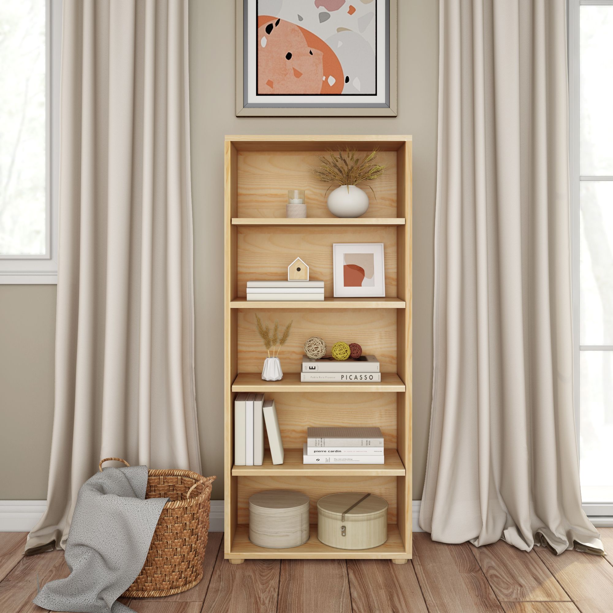 Maxtrix High 5 Shelf Bookcase