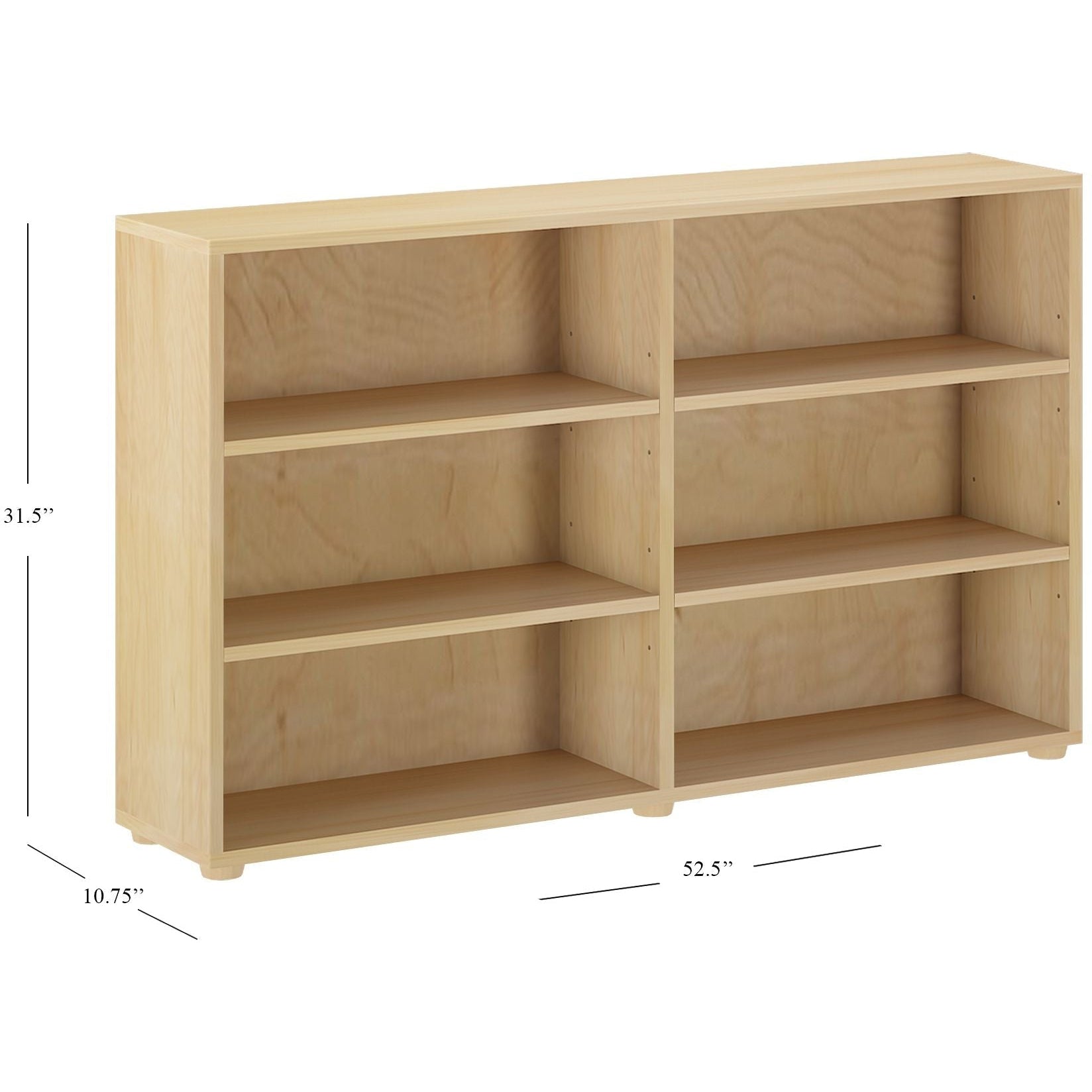 Maxtrix Double Low 6 Shelf Bookcase