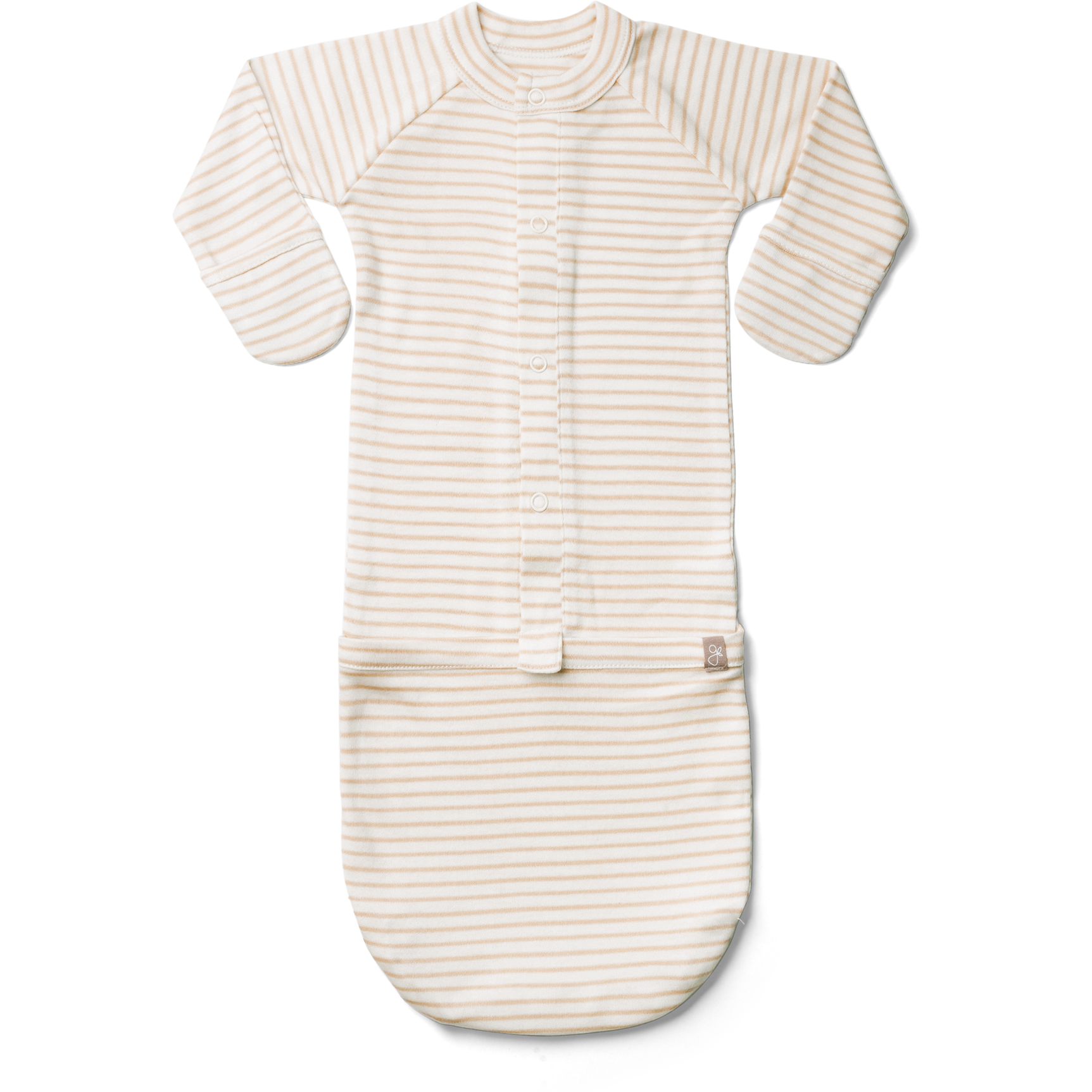 Goumi Viscose Organic Convertible Gown | Dune Stripe