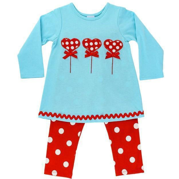 Bailey Boys Be Mine Girls Tunic Pant Set