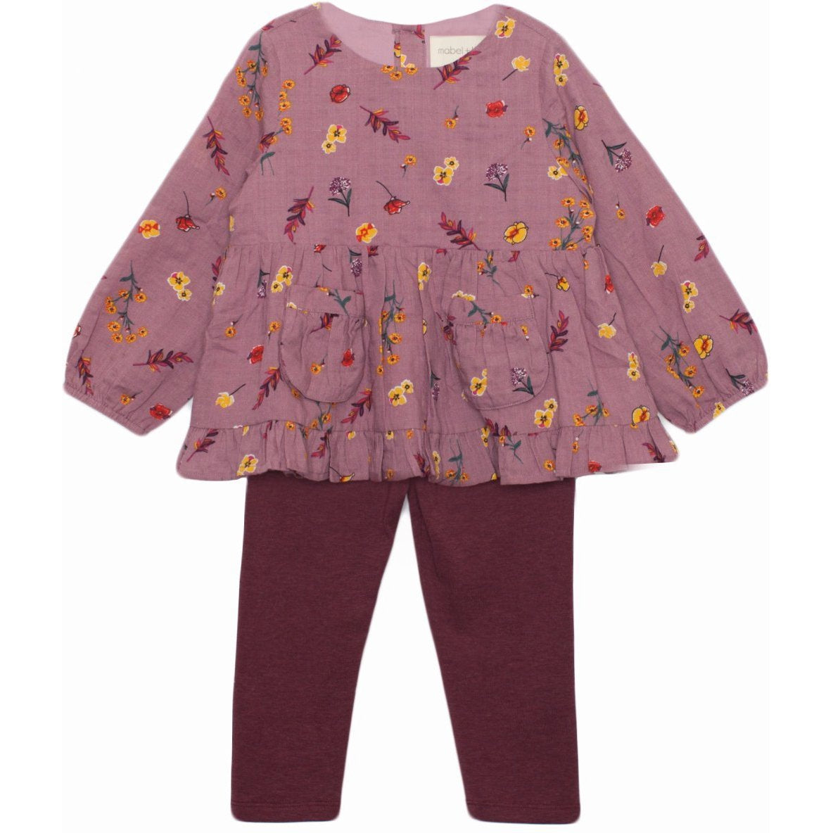 Mabel & Honey Fall Bloom Woven 2-Piece Set