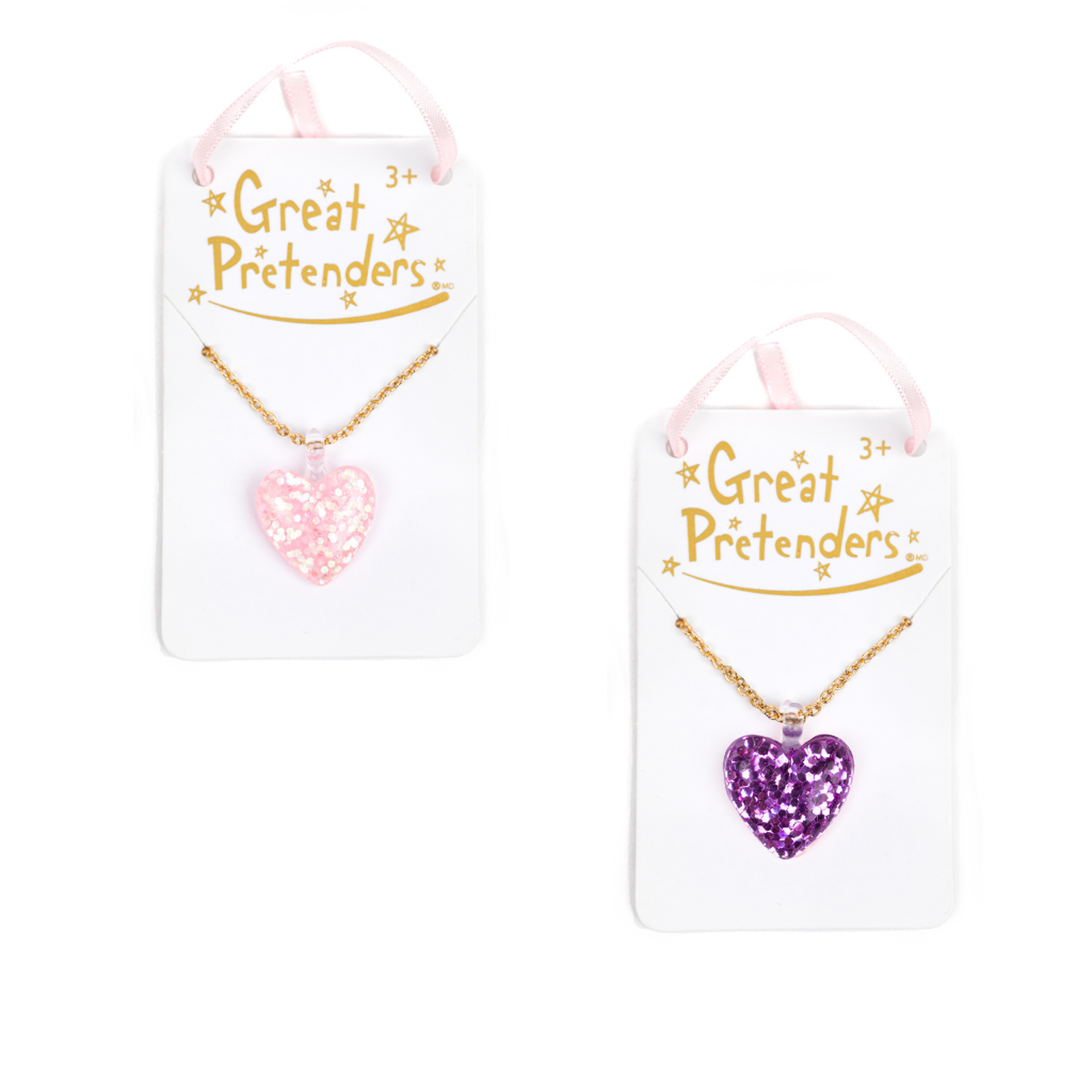 Great Pretenders Boutique Glitter Heart Necklace, Assorted