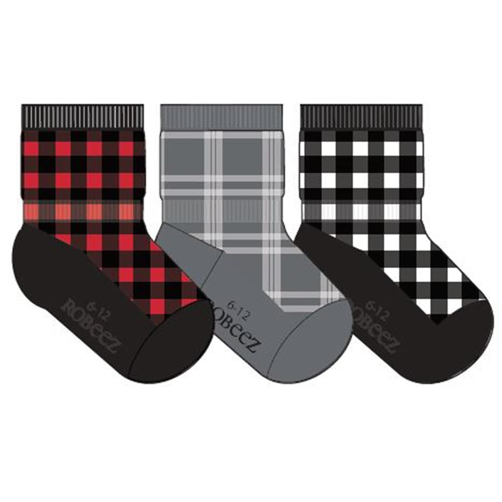 Robeez Socks Buffalo Plaid 3-Pack
