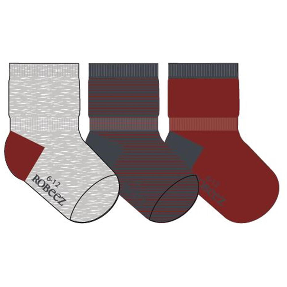 Robeez Socks Burgundy Basics 3-Pack