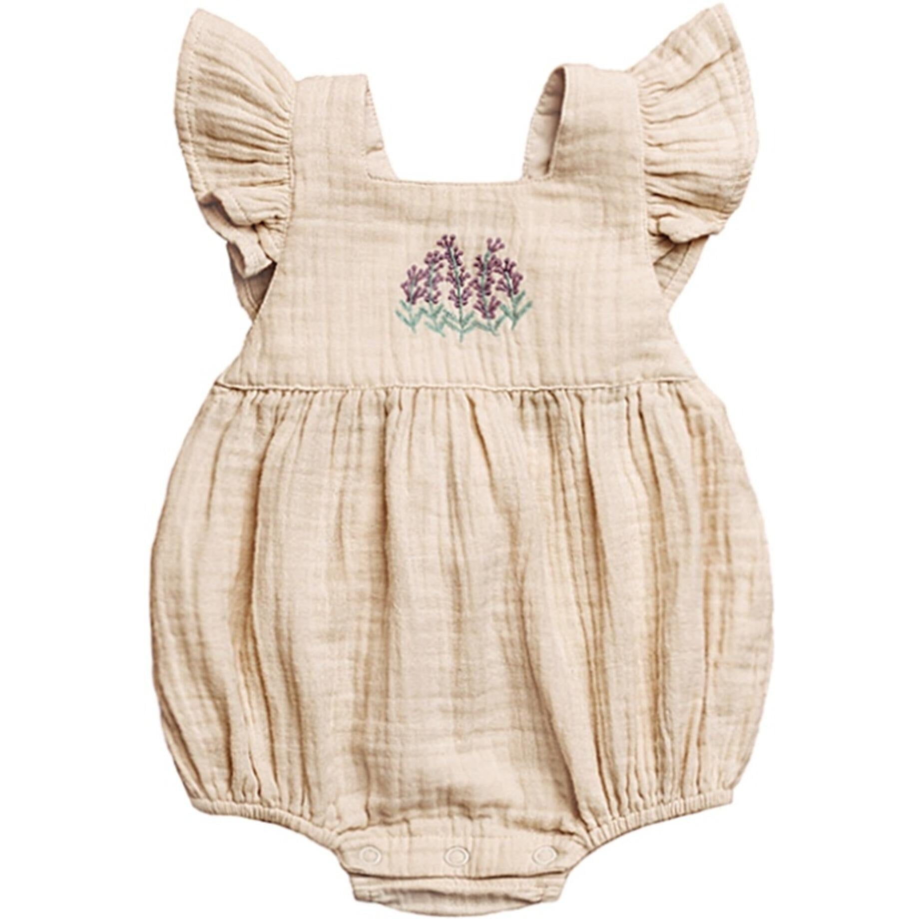 City Mouse Embroidered Tank Dress Crinkle Cotton | Cream