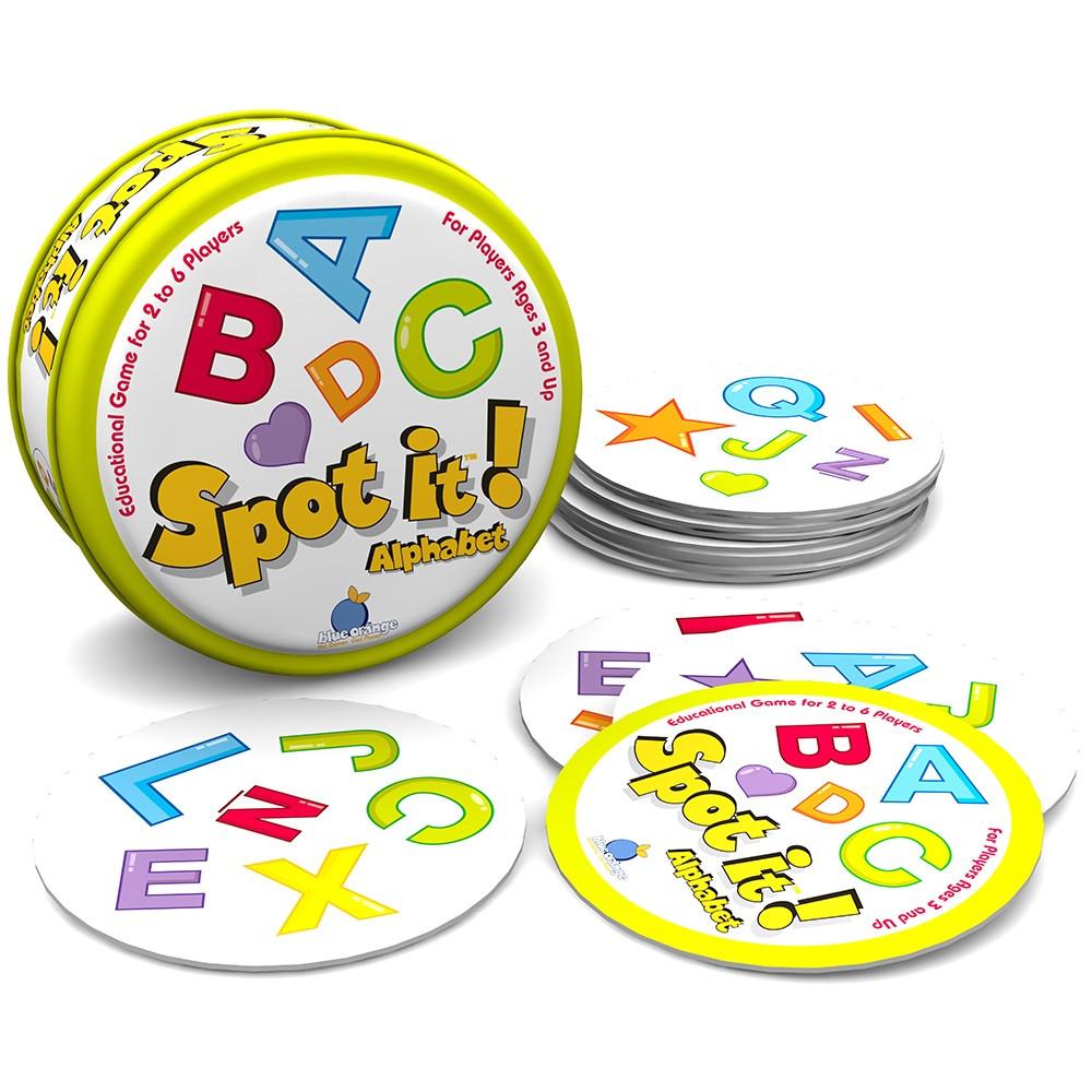 Blue Orange Spot It! Alphabet