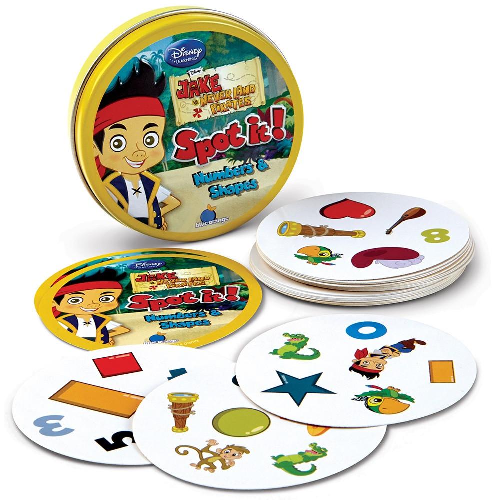 Blue Orange Spot It! Numbers & Shapes Jake and the Never Land Pirates