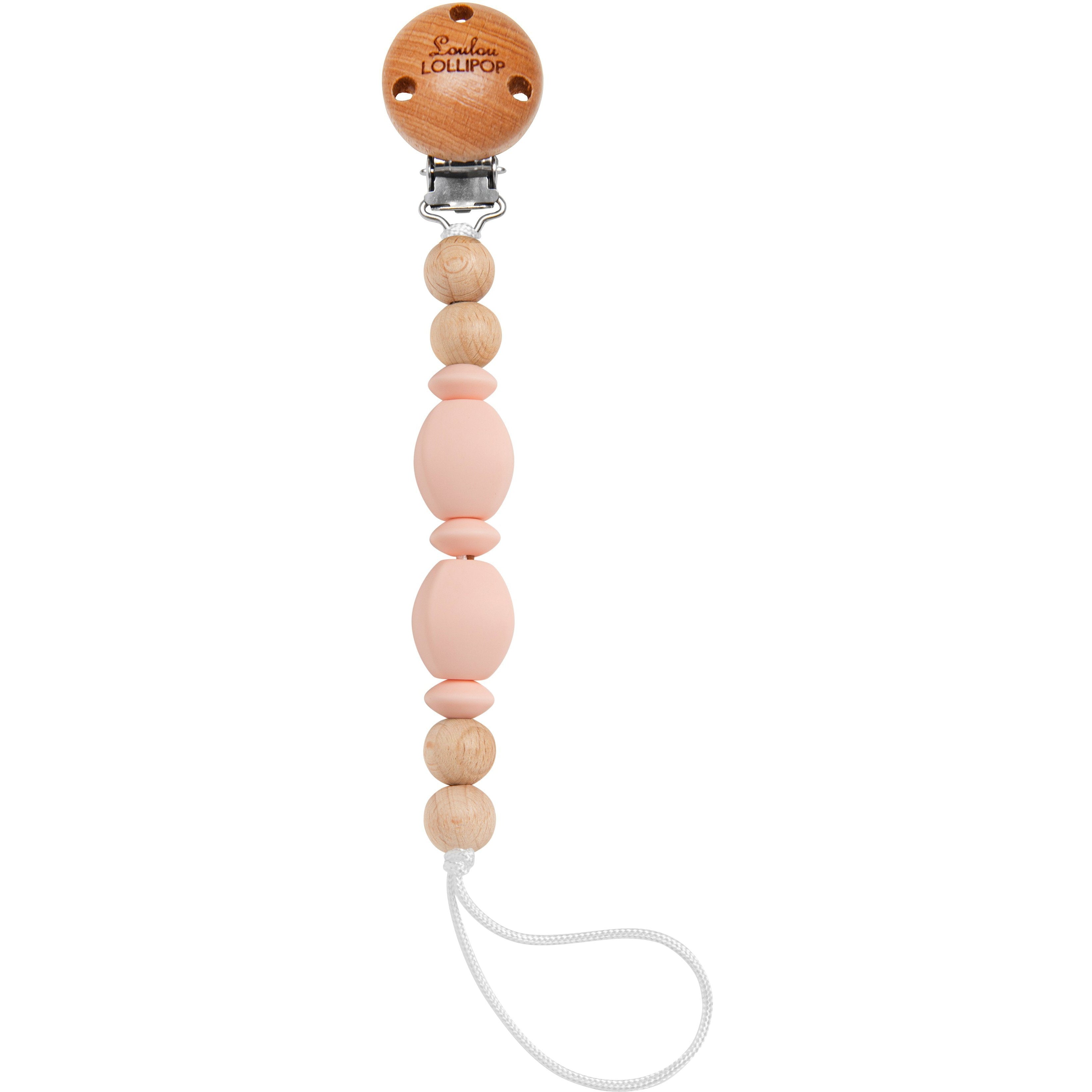 Loulou Lollipop Soleil Pacifier Clip | Pink Salt