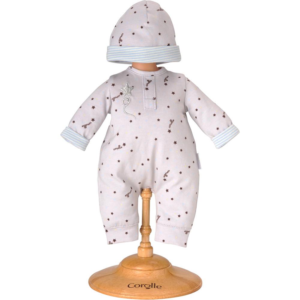 Corolle Outfit Grey Stars Pajamas & Cap (12")