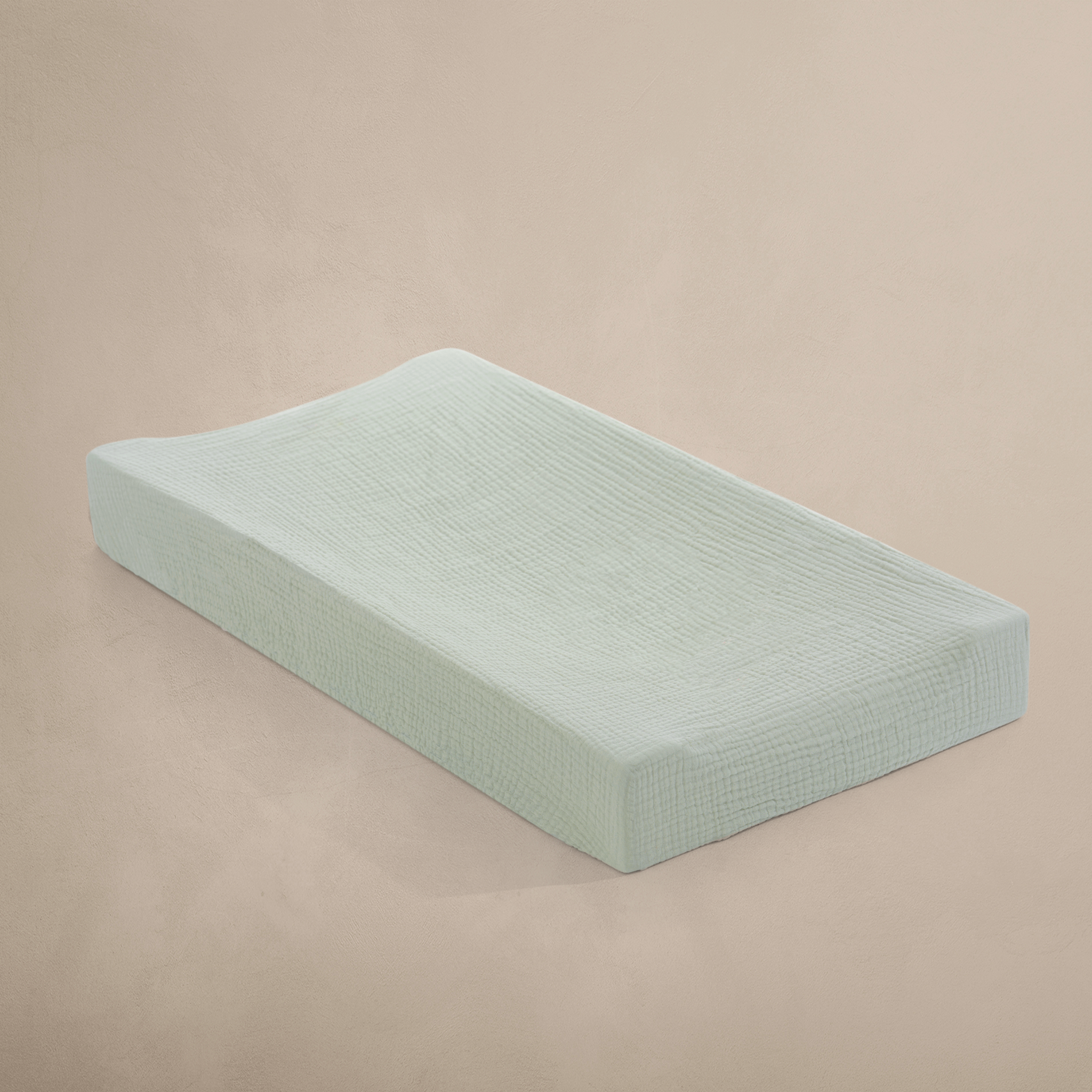 Oilo Sea Moss Sage Green Premium Muslin Changing Pad Cover