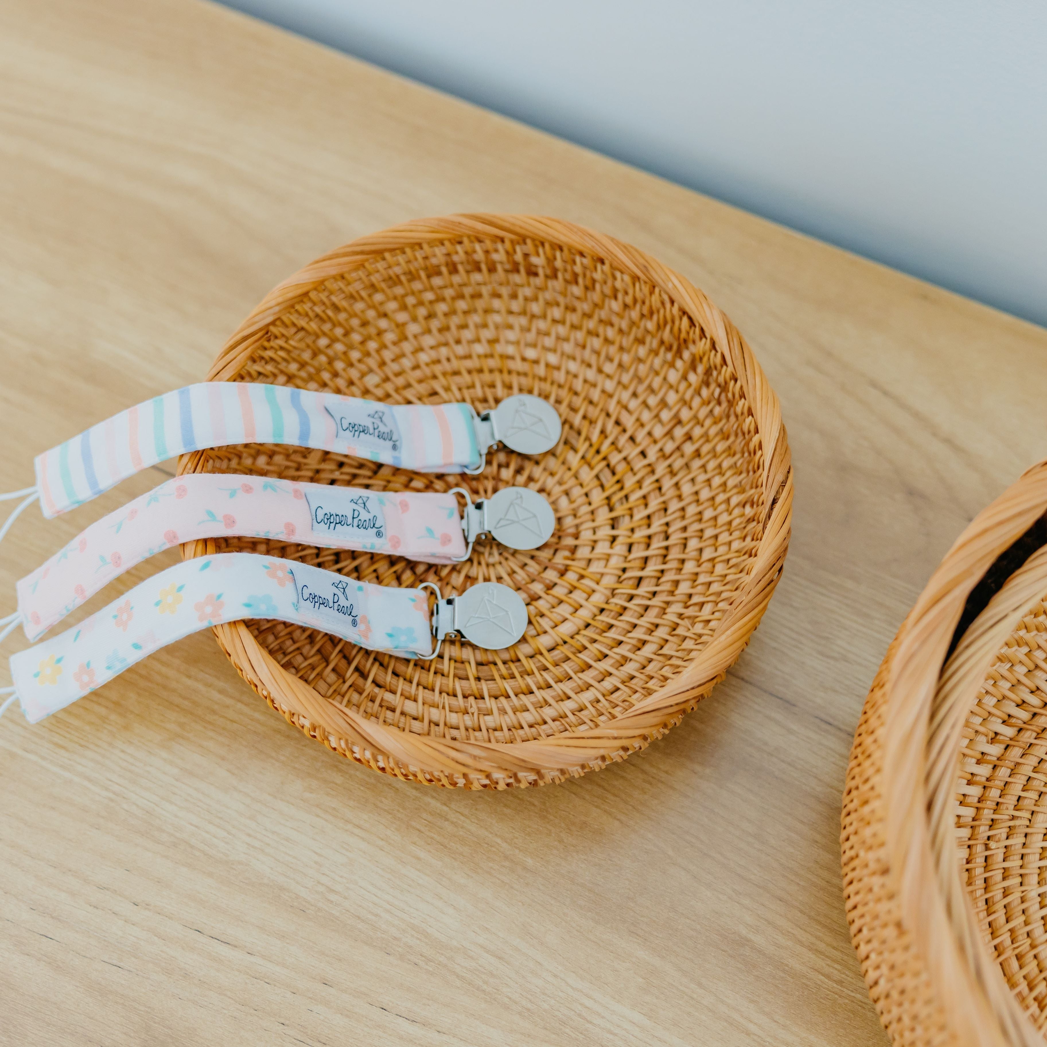 Copper Pearl Binky Clips | Cheery