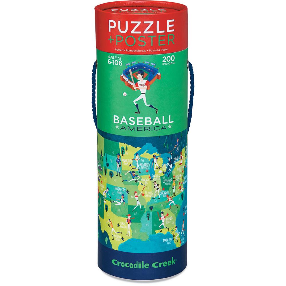 Crocodile Creek Puzzle & Poster Baseball