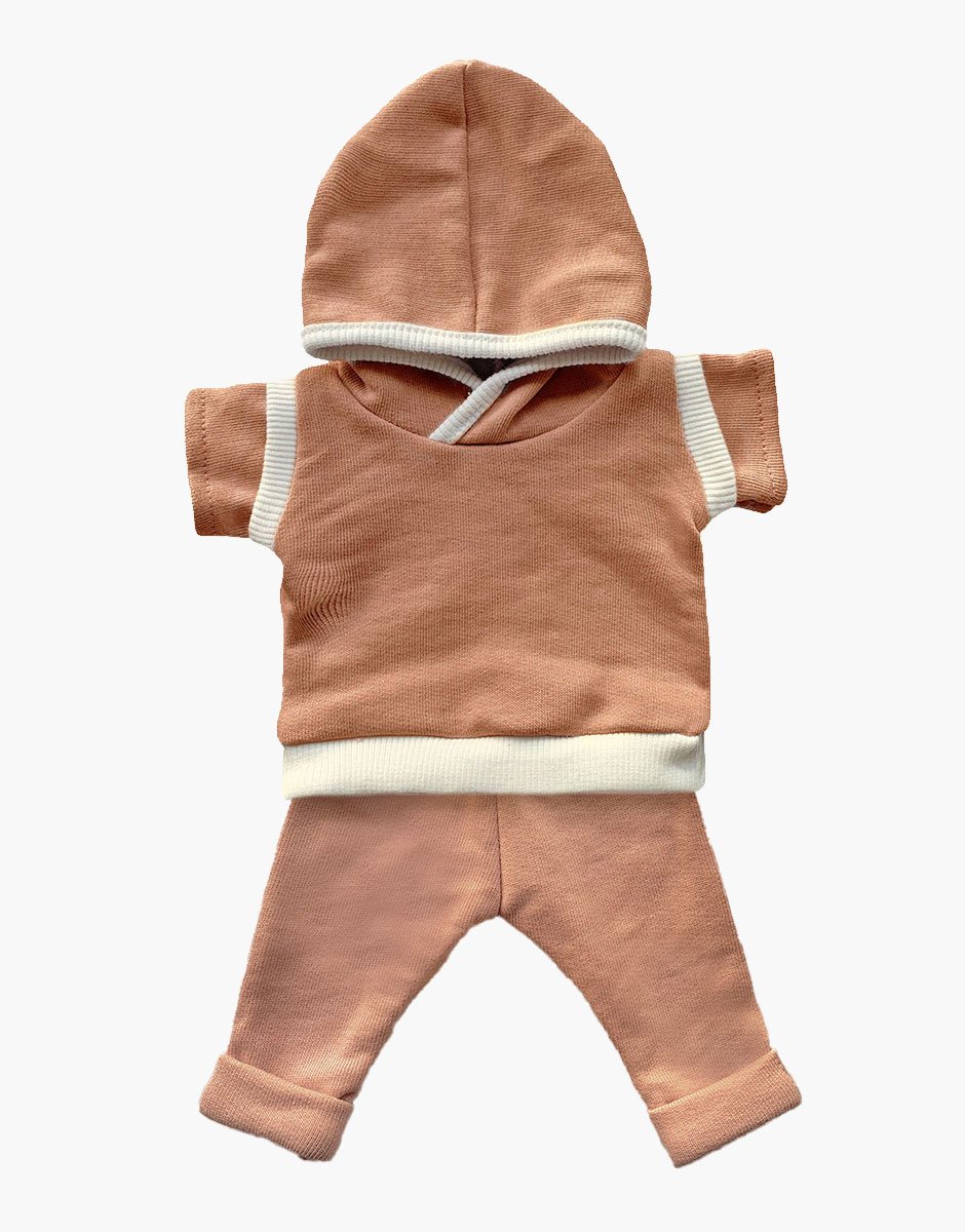 Minikane Ensemble Sweat à capuche Zéphyr et son pantalon en Molleton Cassonade