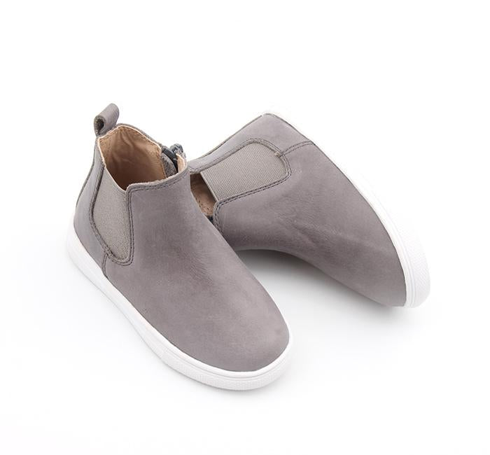 Consciously Baby Waxed Leather Chelsea Boot | Color 'Tahoe Blue' | Hard Sole