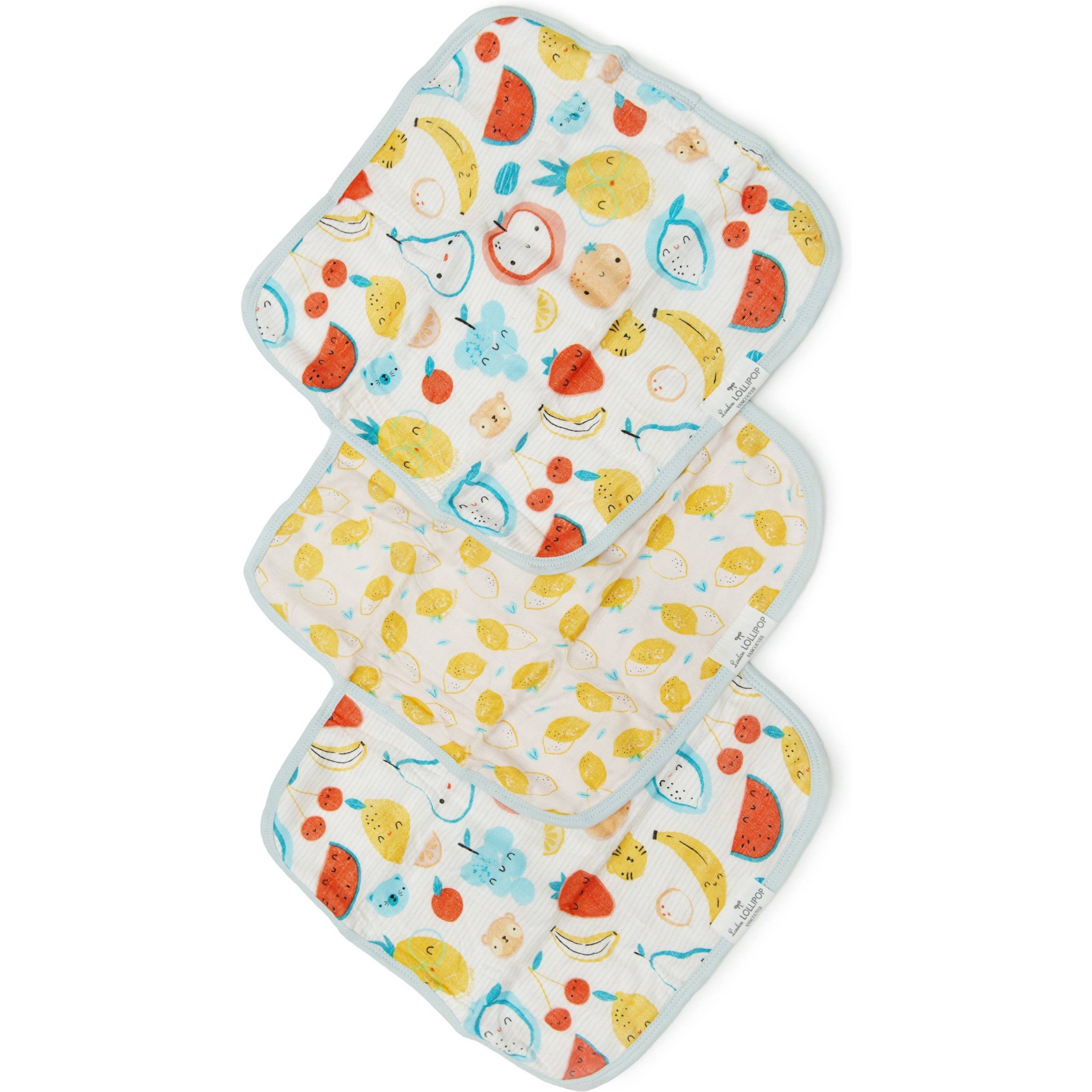 Loulou Lollipop Washcloth 3-piece Set | Cutie Fruits