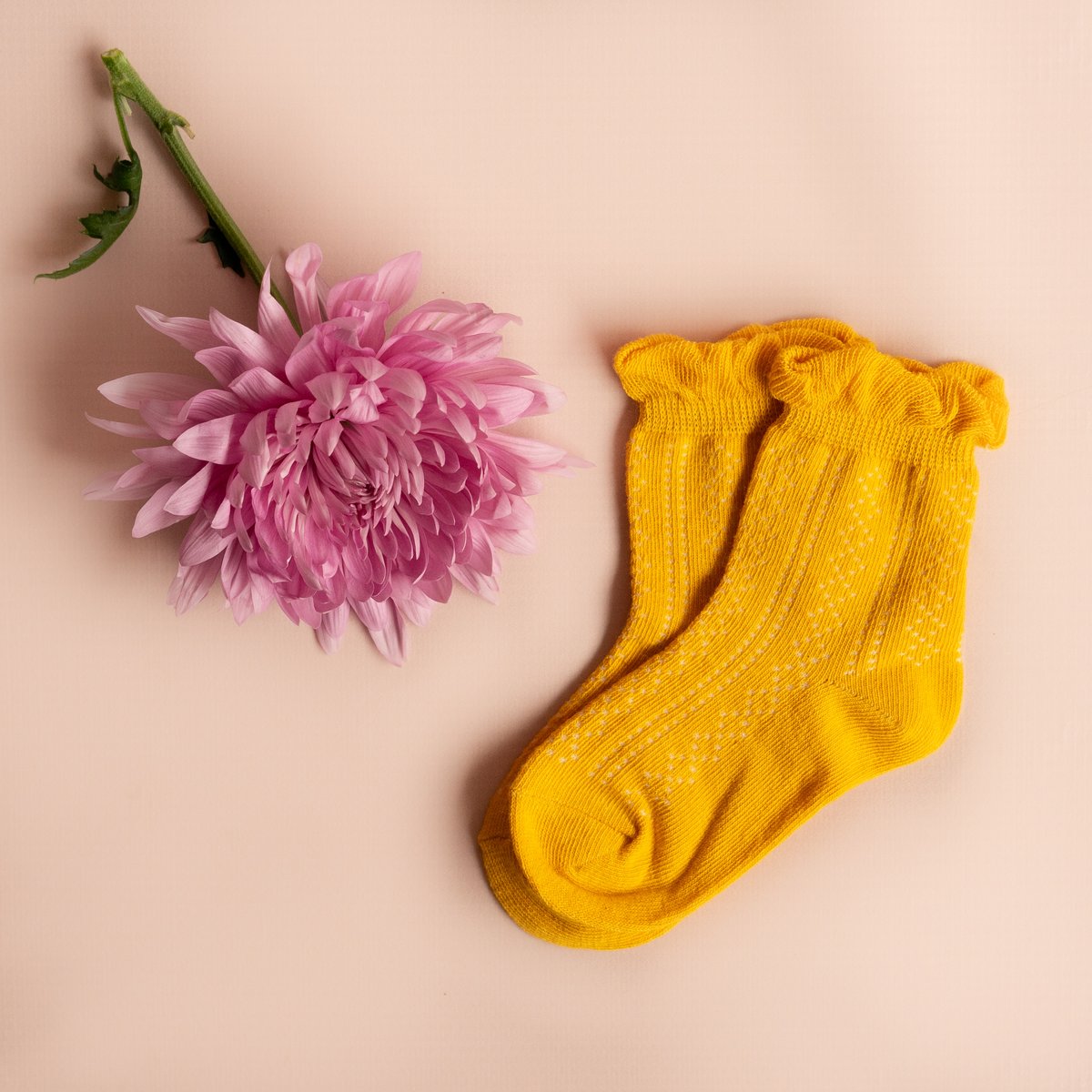 Little Stocking Co. Yellow Anklet Socks