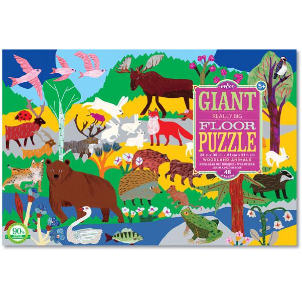 Eeboo Floor Puzzle Woodland Animals