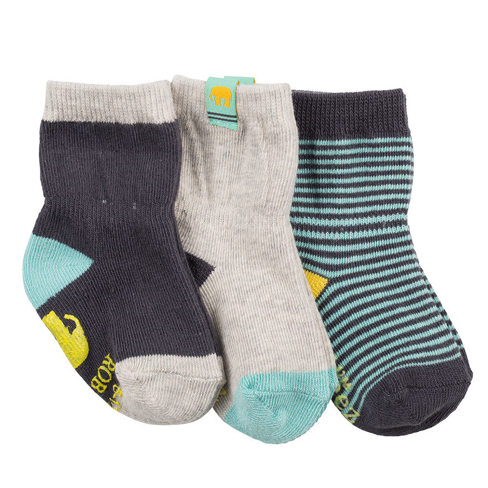 Robeez Eli Elephant Socks, 3-Pack