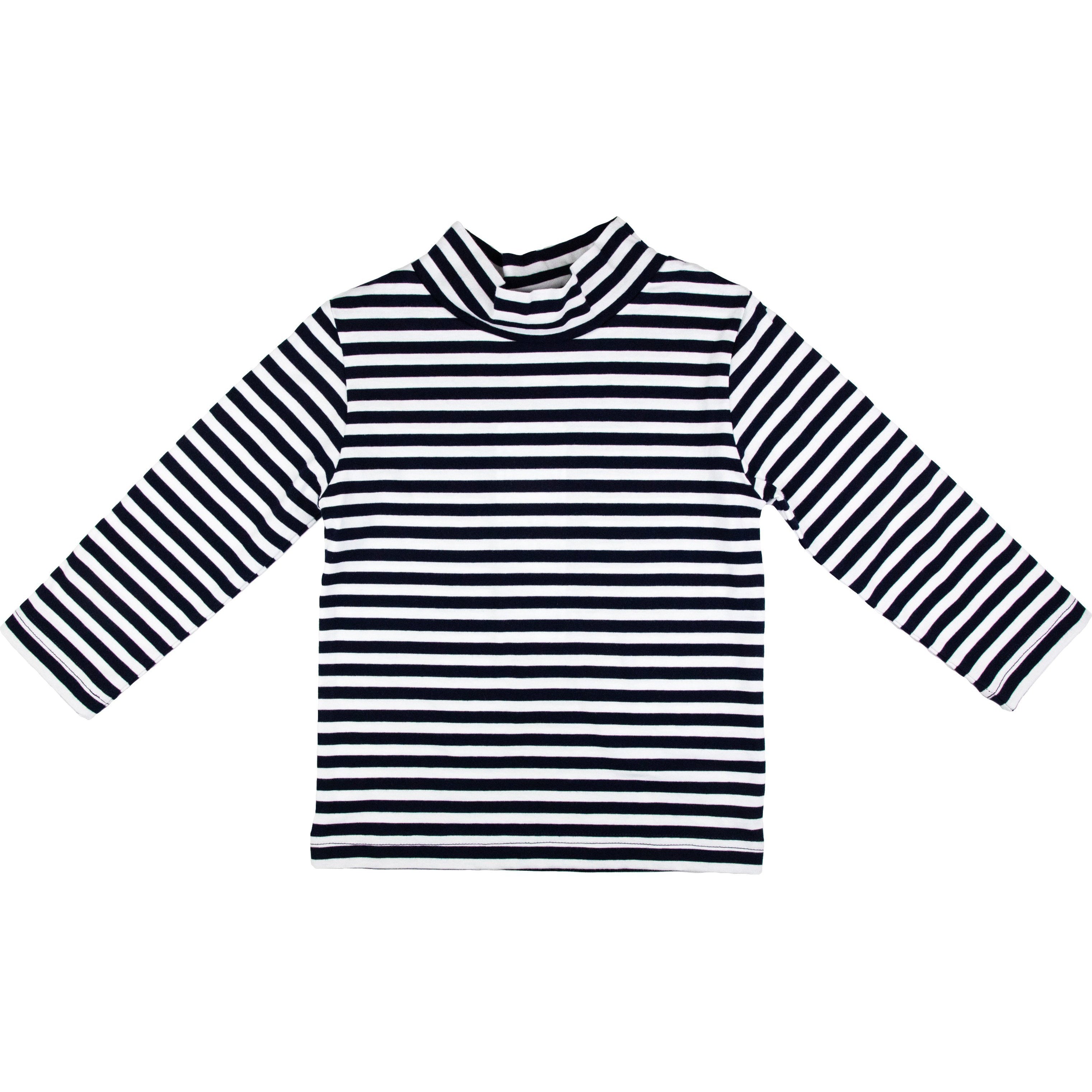 Florence Eiseman Stripe Mock Turtleneck