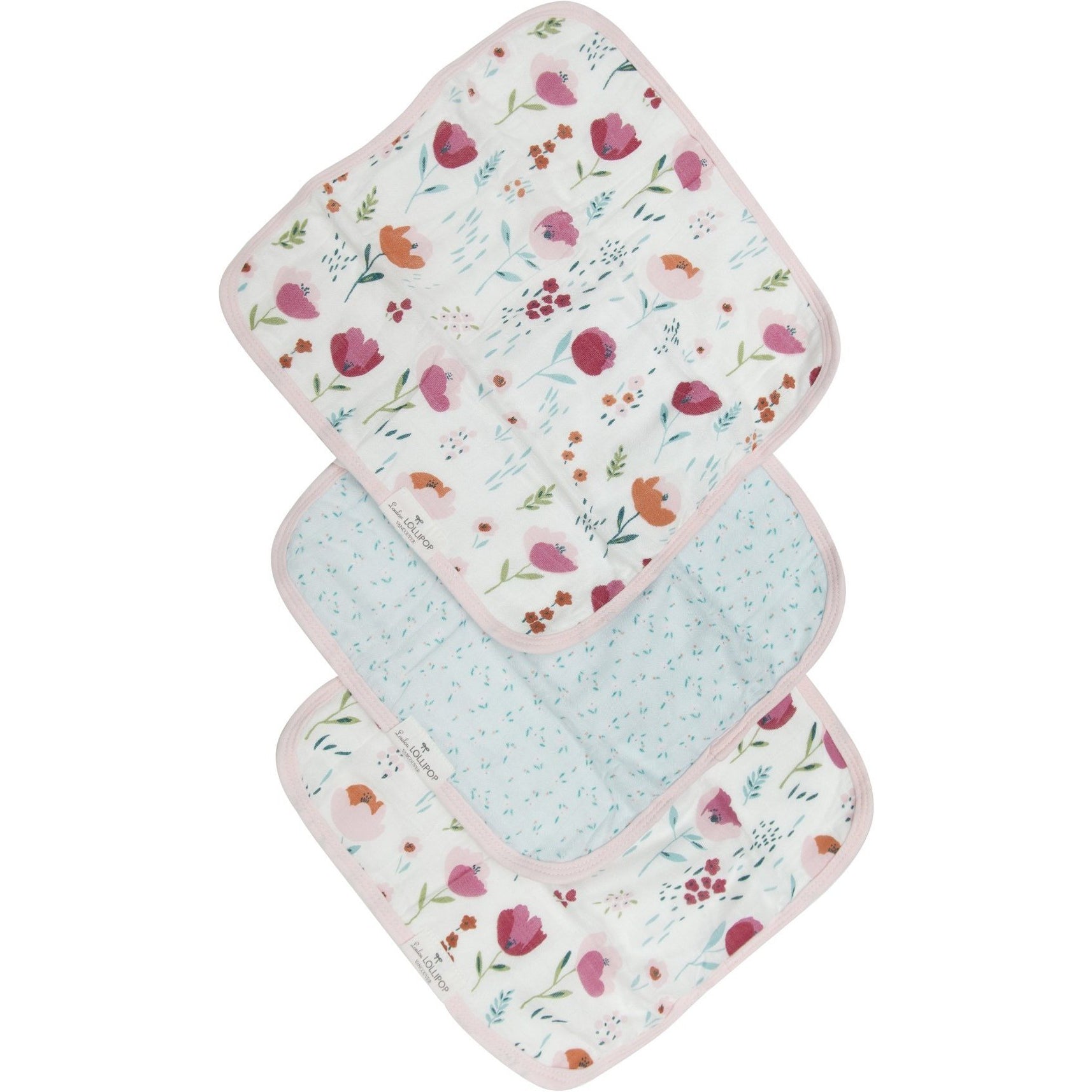 Loulou Lollipop Washcloth 3-pieces Set | Rosey Bloom