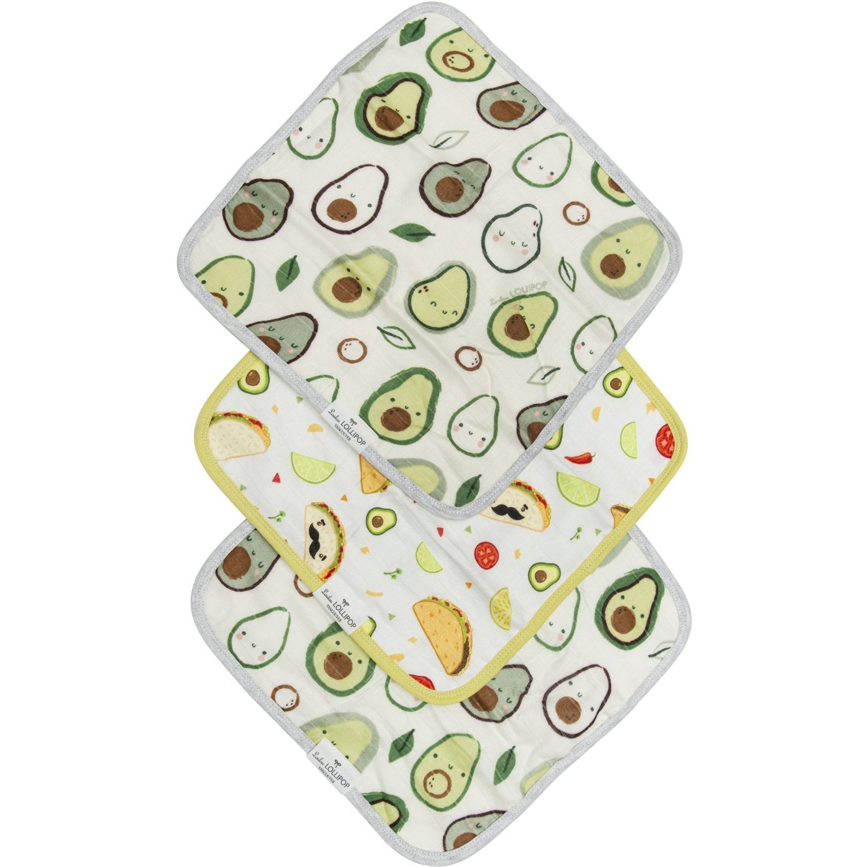 Loulou Lollipop Washcloth 3-pieces Set | Avocado
