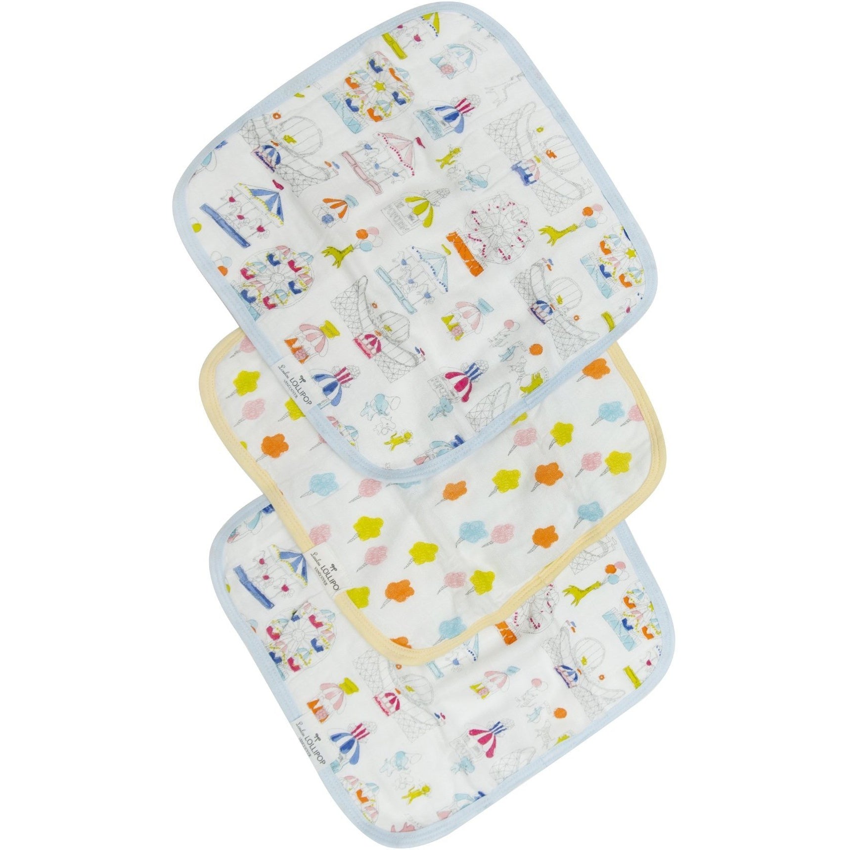 Loulou Lollipop Washcloth 3-pieces Set | Carnival Fun