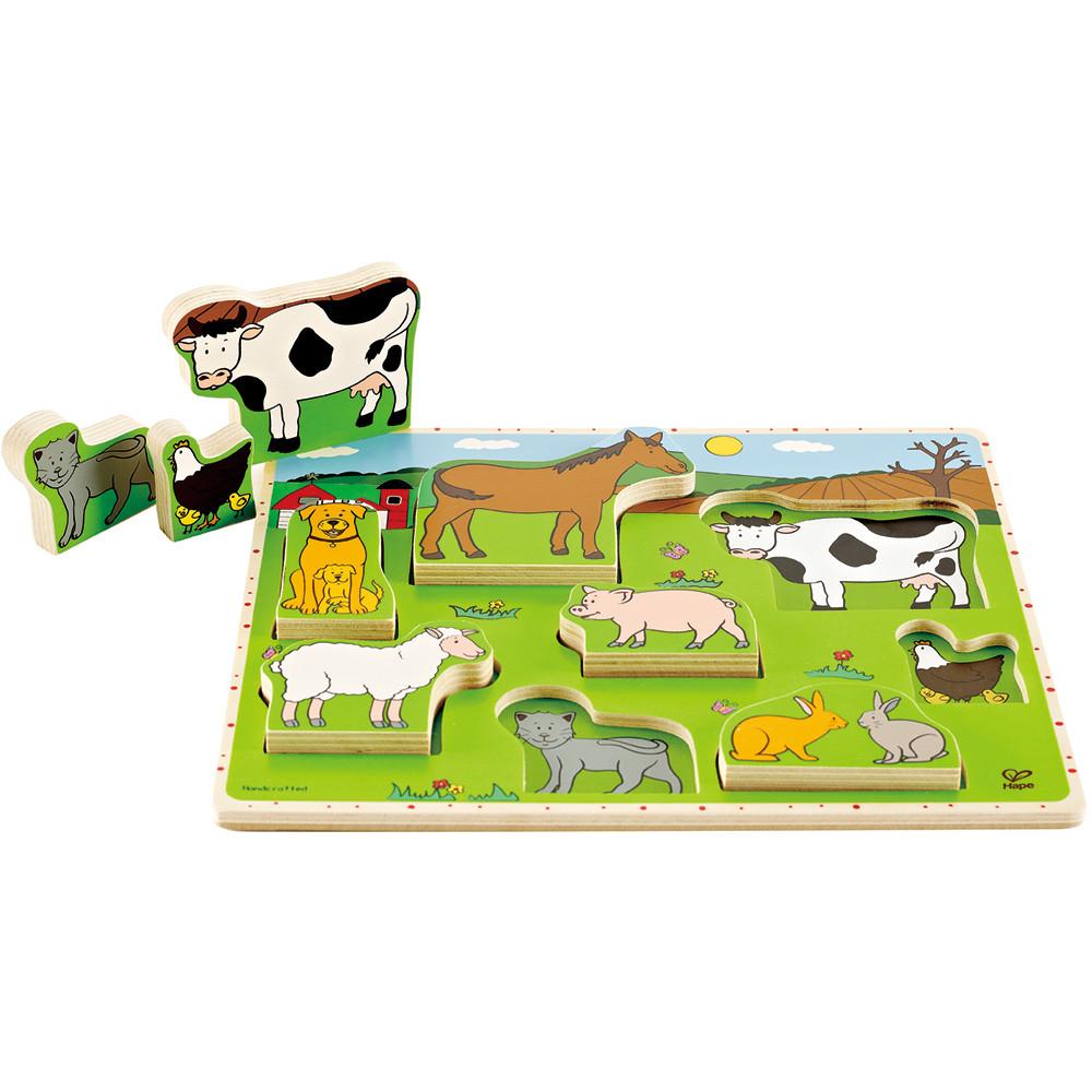 Hape Stand-Up Puzzle Farm Animals