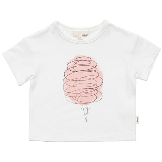 Greige The Bamboo Printed Tee | Ivory (Cotton Candy)