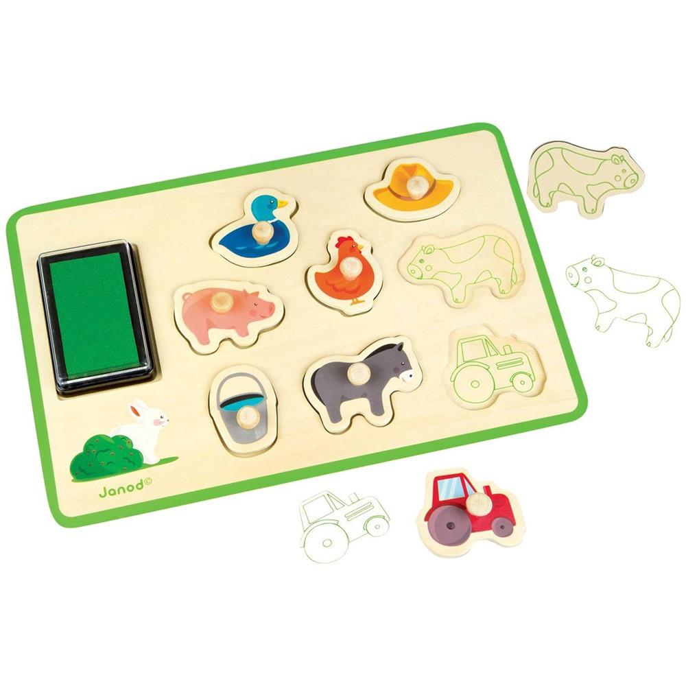 Janod Stamps Set Farm