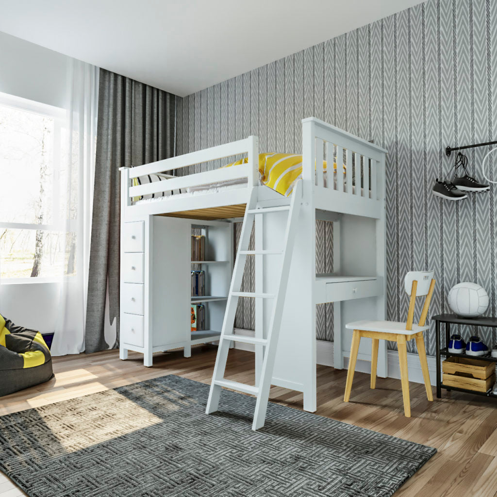 Jackpot Deluxe Kensington Loft Bed Storage Study