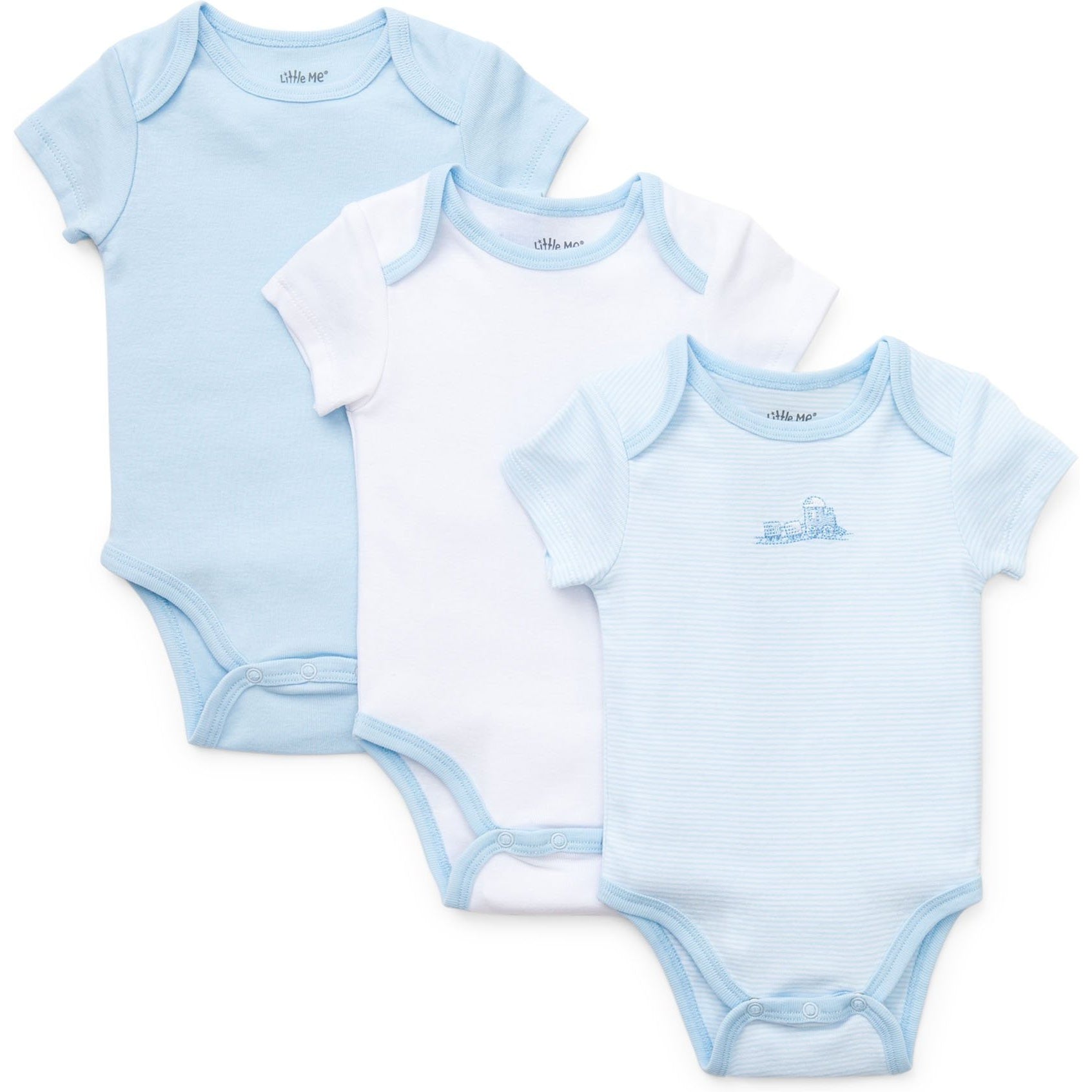 Little Me Train 3-Pack Bodysuits