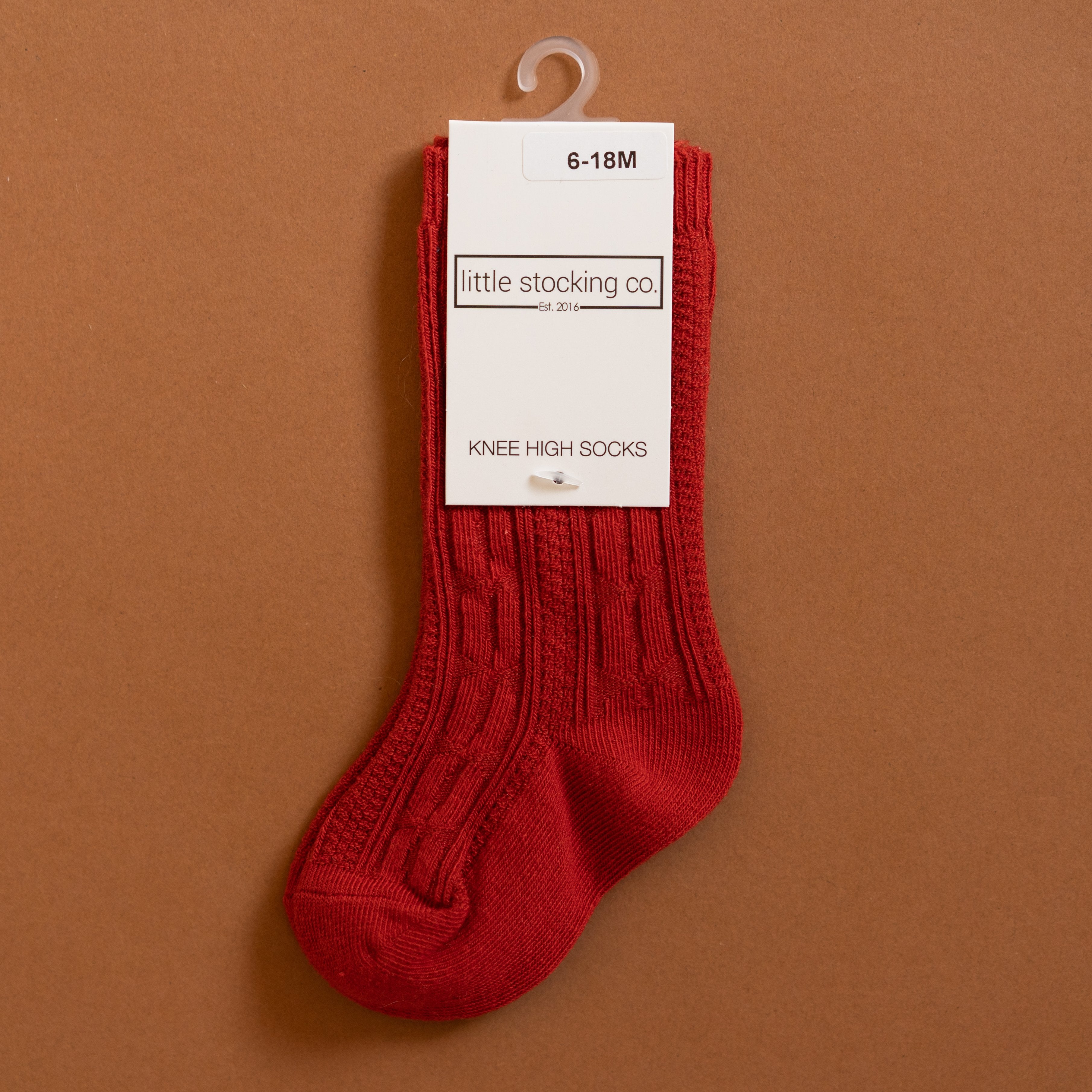 Little Stocking Co. Spice Red Knee High Socks