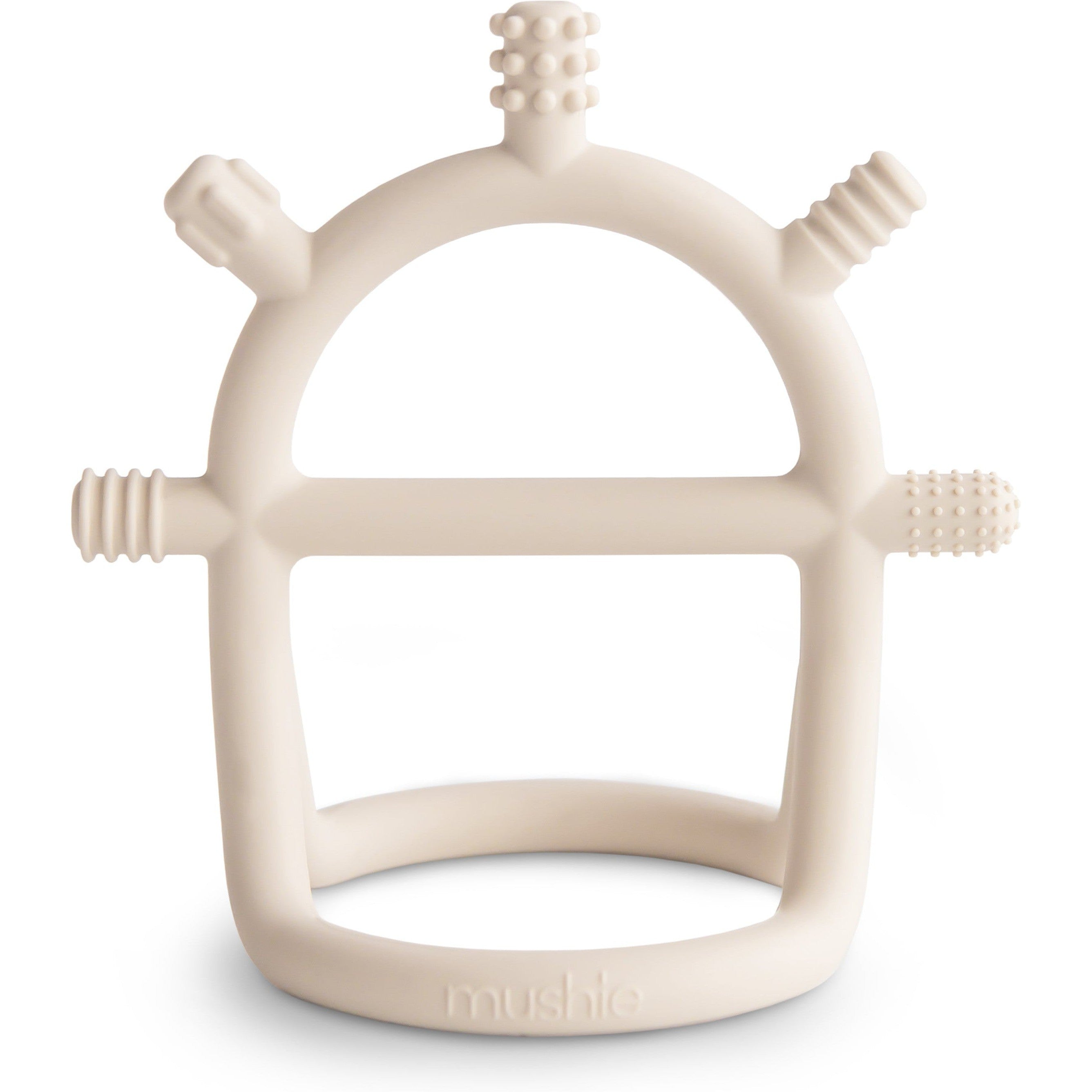 Mushie No-Drop Sensory Teether (Shifting Sand)