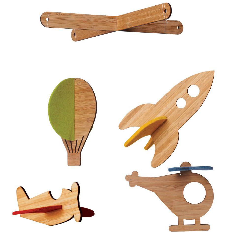 Petit Collage Bamboo Mobile Up in the Air
